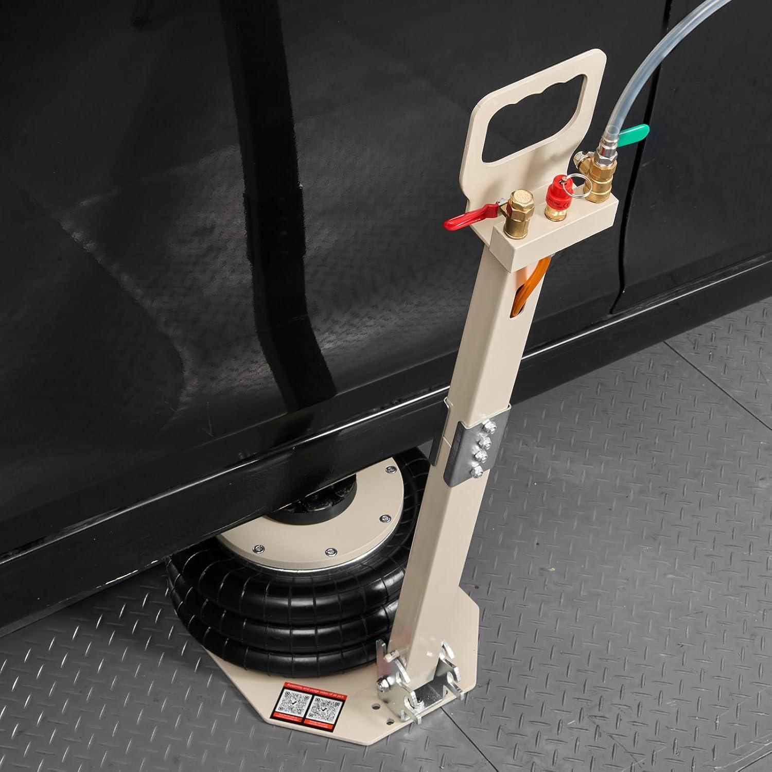 image:imageVEVOR Air Jack 3 Ton6613 lbs Triple Bag Air Jack Airbag with Six Steel Pipes Lift Up to 177 inch450 mm 16 s Fast Lifting Pneumatic with Long Handle amp Rubber Pad for Cars SUVs Pickup TrucksAdjust Handle