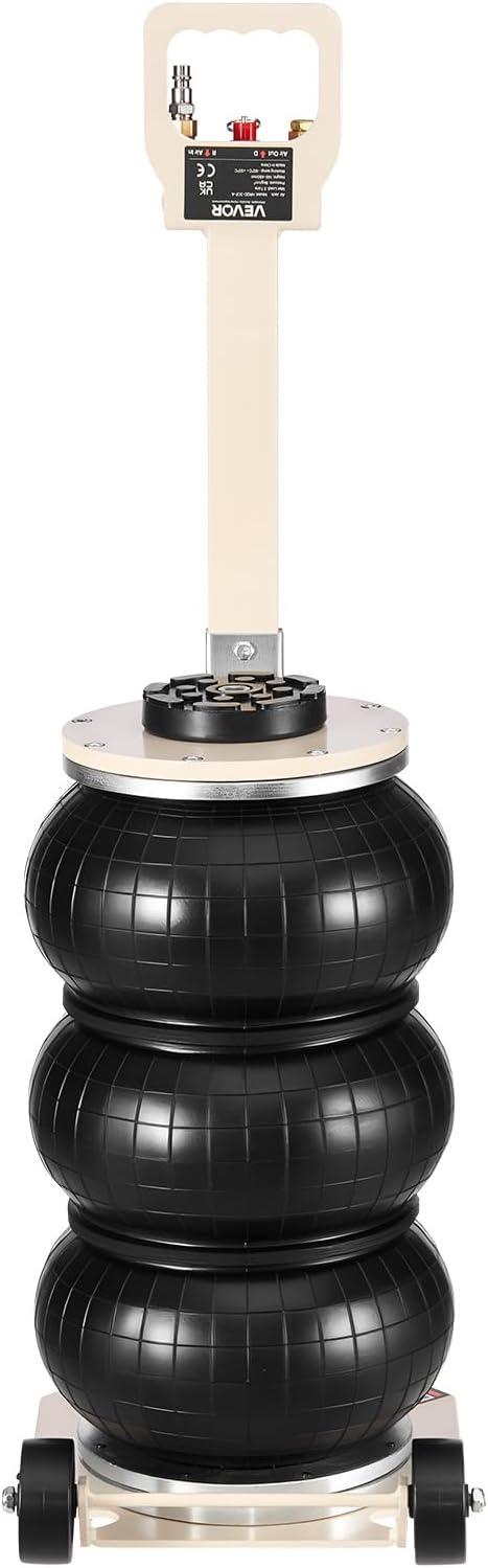 image:imageVEVOR Air Jack 3 Ton6613 lbs Triple Bag Air Jack Airbag with Six Steel Pipes Lift Up to 177 inch450 mm 16 s Fast Lifting Pneumatic with Long Handle amp Rubber Pad for Cars SUVs Pickup TrucksAdjust Handle