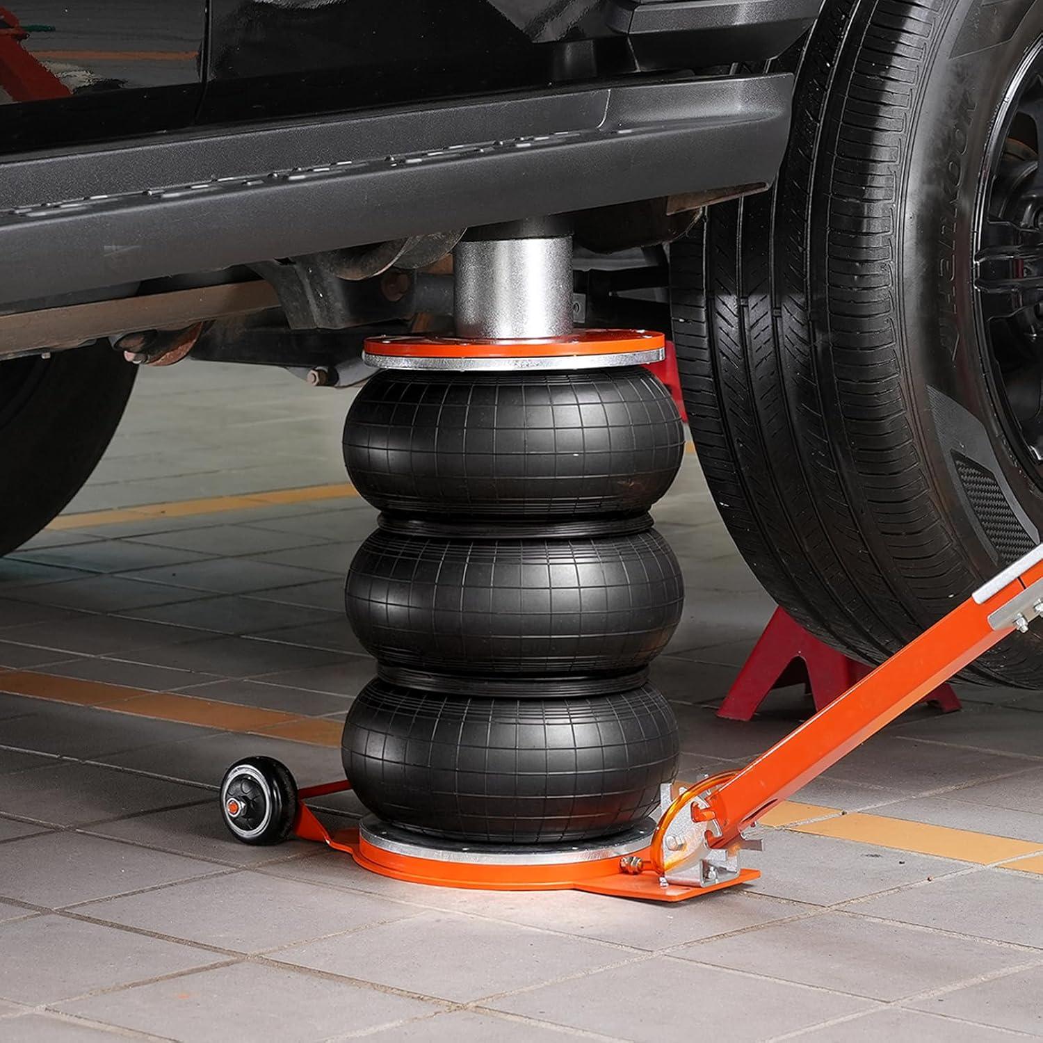 image:imageVEVOR Air Jack 5 Ton11000 lbs 410 S Pneumatic Lifting Jack with Heightened Column amp Adjustable Handle EasytoLift amp SpaceSaving Jack with Thick Rubber Pad Fits for Sedan SUV Pickup Truck