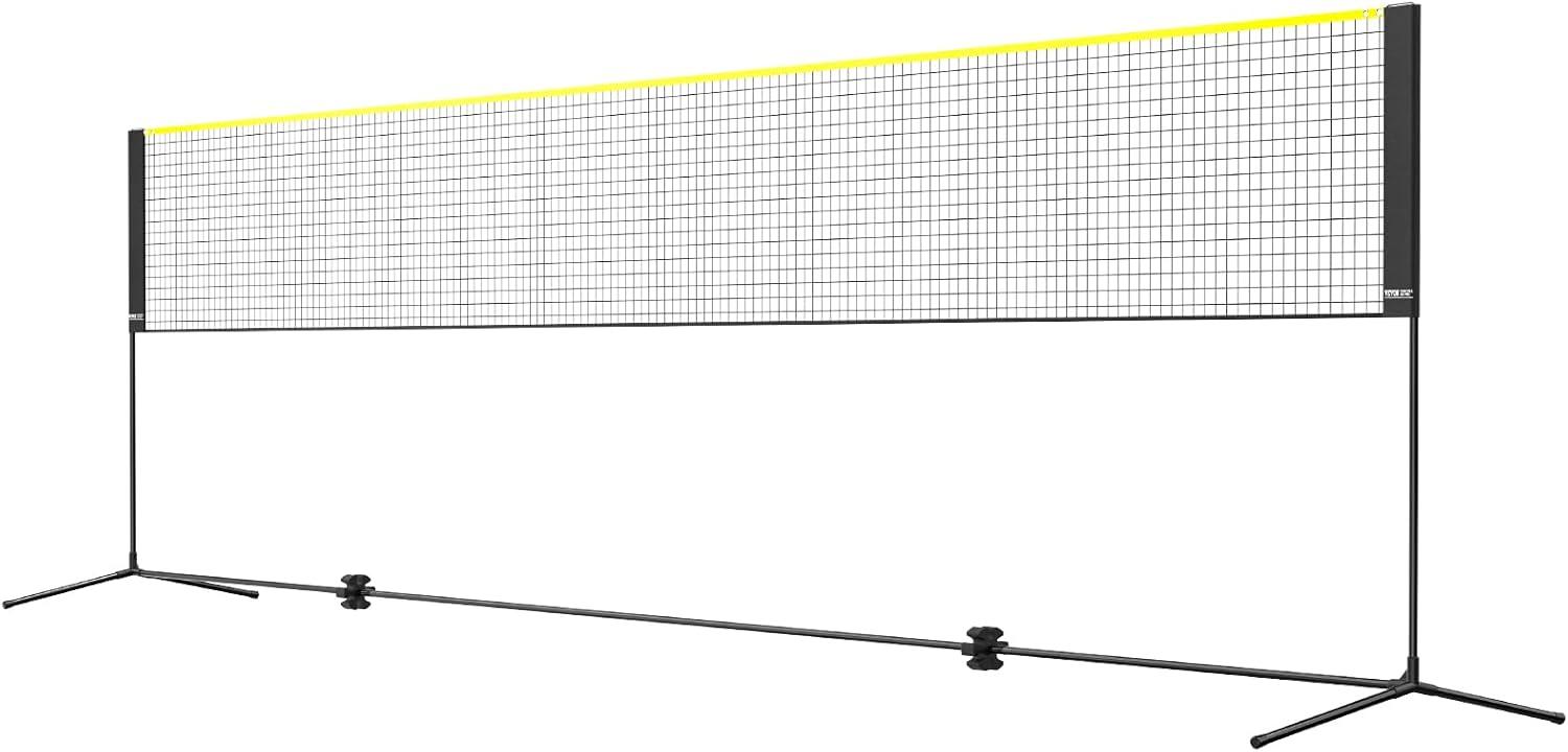 image:imageVEVOR Badminton Net Height Adjustable Volleyball Net Wide Foldable Pickleball Net Portable Easy Setup Tennis Net Set with Poles Stand and Carry Bag for Kids Backyard Game Indoor Outdoor Use20 ft