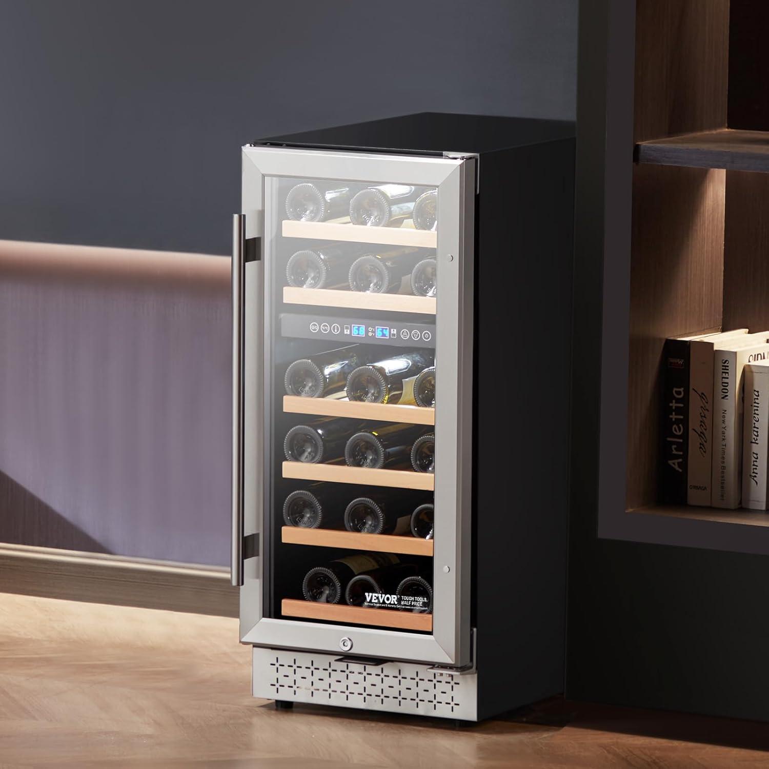 image:imageVEVOR Beverage Refrigerator Cooler 154 Can Beverage Fridge Mini Fridge with Glass Door Adjustable Shelves Digital Temperature Control Builtin amp Freestanding Soda Beer Fridge for Home Office Bar28 Bottle