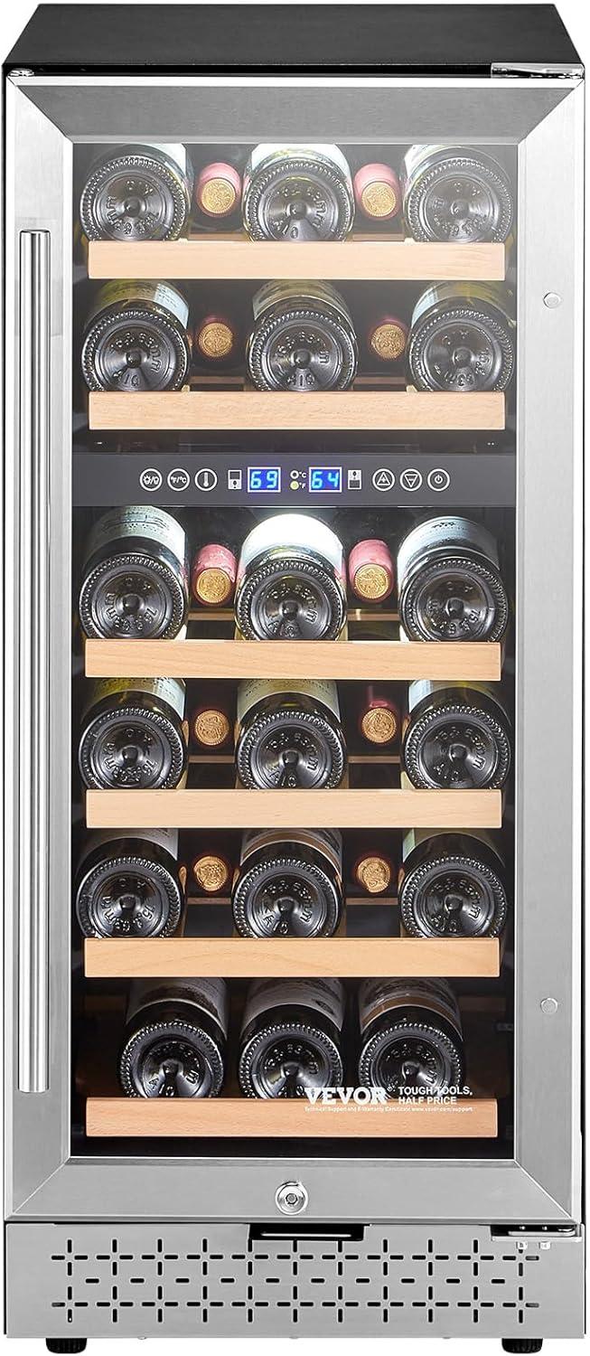 image:imageVEVOR Beverage Refrigerator Cooler 154 Can Beverage Fridge Mini Fridge with Glass Door Adjustable Shelves Digital Temperature Control Builtin amp Freestanding Soda Beer Fridge for Home Office Bar28 Bottle