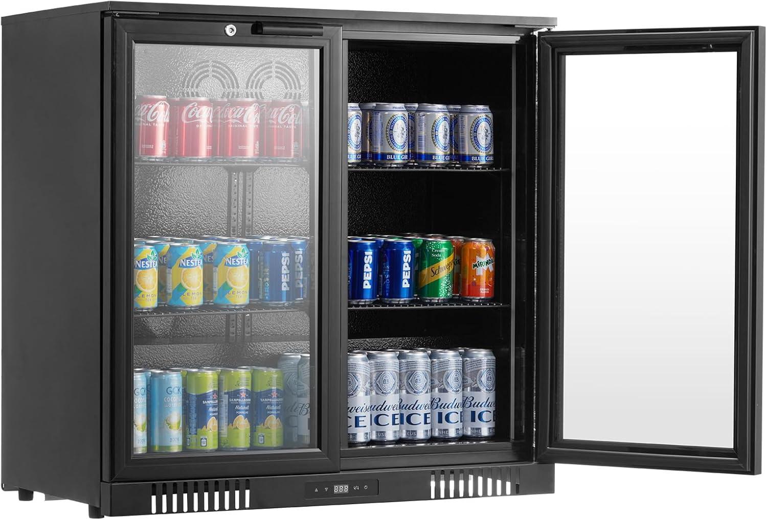 image:imageVEVOR Beverage Refrigerator Cooler 154 Can Beverage Fridge Mini Fridge with Glass Door Adjustable Shelves Digital Temperature Control Builtin amp Freestanding Soda Beer Fridge for Home Office Bar246 Can