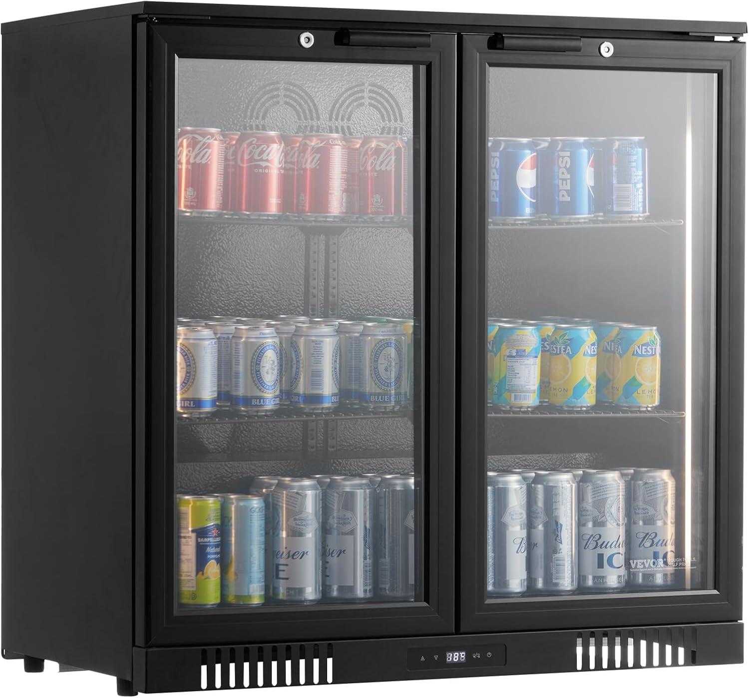 image:imageVEVOR Beverage Refrigerator Cooler 154 Can Beverage Fridge Mini Fridge with Glass Door Adjustable Shelves Digital Temperature Control Builtin amp Freestanding Soda Beer Fridge for Home Office Bar246 Can