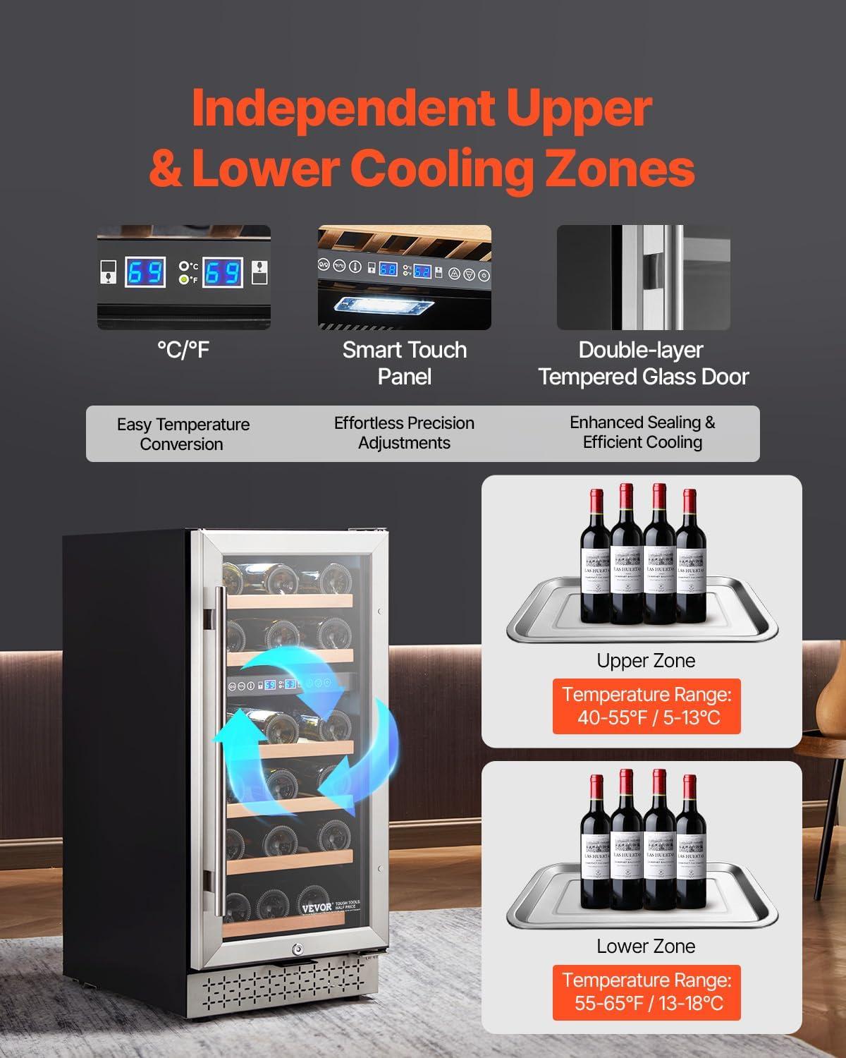 image:imageVEVOR Beverage Refrigerator Cooler 154 Can Beverage Fridge Mini Fridge with Glass Door Adjustable Shelves Digital Temperature Control Builtin amp Freestanding Soda Beer Fridge for Home Office Bar28 Bottle