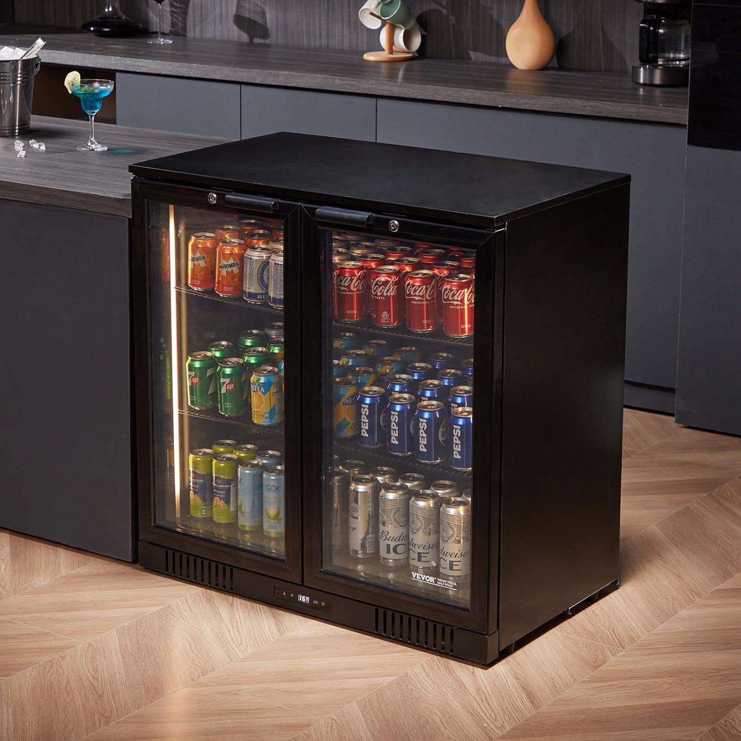 image:imageVEVOR Beverage Refrigerator Cooler 154 Can Beverage Fridge Mini Fridge with Glass Door Adjustable Shelves Digital Temperature Control Builtin amp Freestanding Soda Beer Fridge for Home Office Bar246 Can