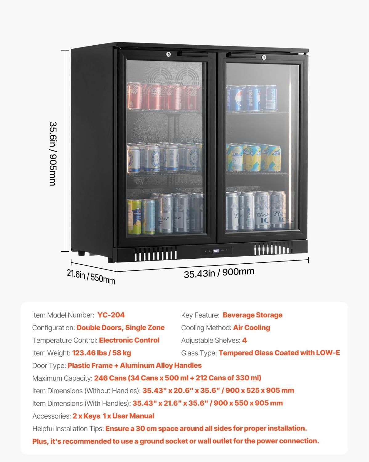 image:imageVEVOR Beverage Refrigerator Cooler 154 Can Beverage Fridge Mini Fridge with Glass Door Adjustable Shelves Digital Temperature Control Builtin amp Freestanding Soda Beer Fridge for Home Office Bar246 Can