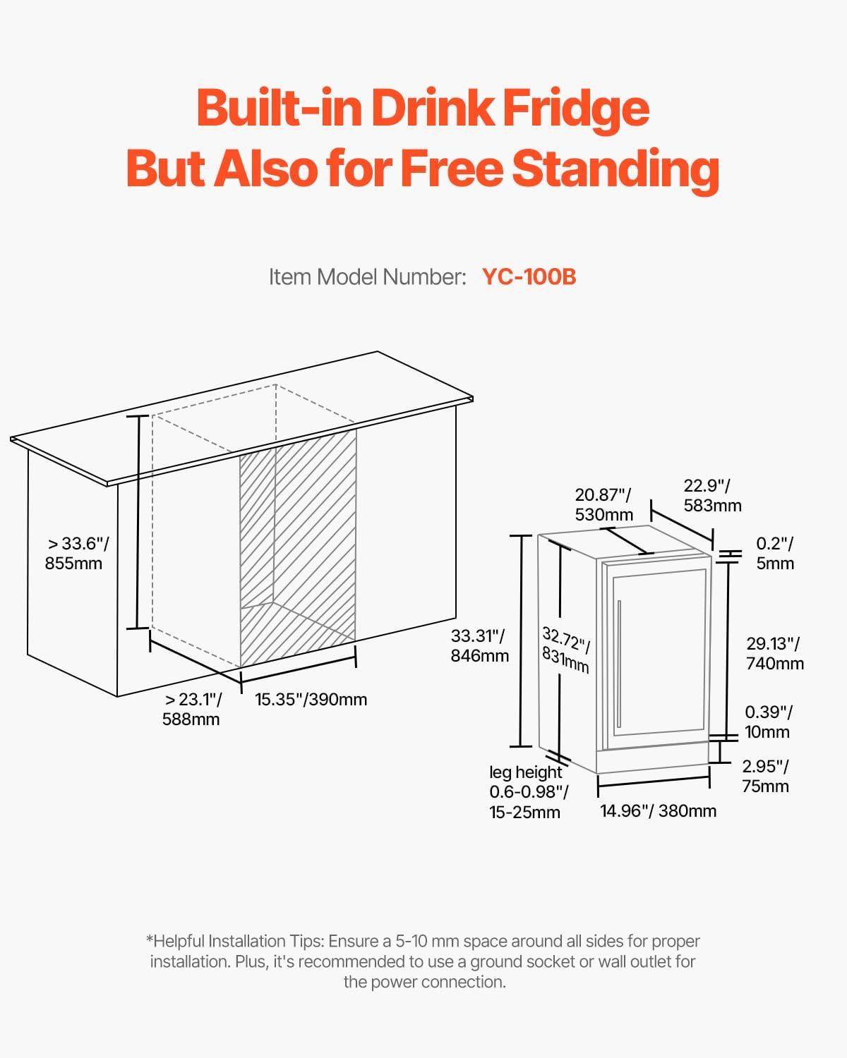 image:imageVEVOR Beverage Refrigerator Cooler 154 Can Beverage Fridge Mini Fridge with Glass Door Adjustable Shelves Digital Temperature Control Builtin amp Freestanding Soda Beer Fridge for Home Office Bar28 Bottle