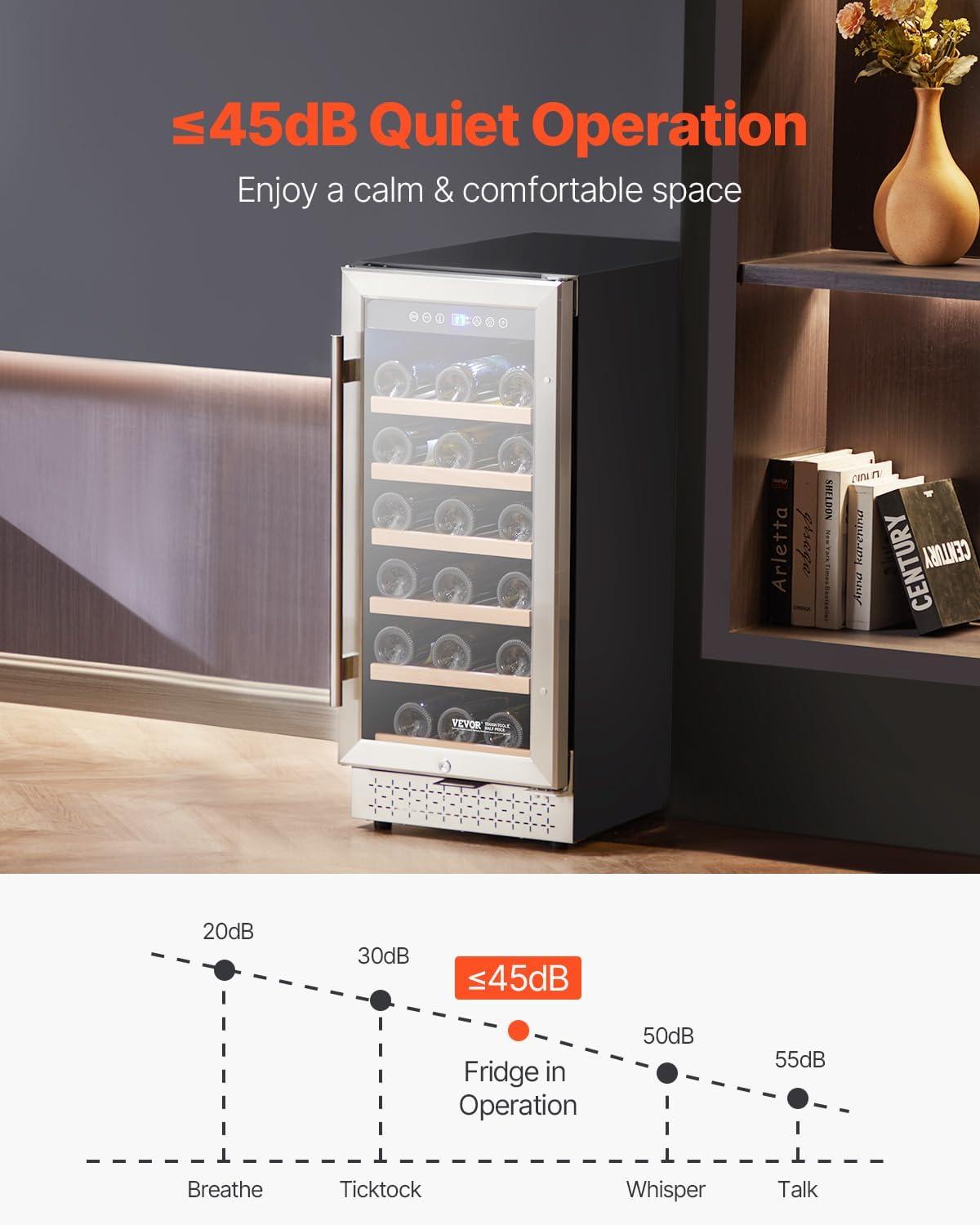 image:imageVEVOR Beverage Refrigerator Cooler 154 Can Beverage Fridge Mini Fridge with Glass Door Adjustable Shelves Digital Temperature Control Builtin amp Freestanding Soda Beer Fridge for Home Office Bar32 Bottle
