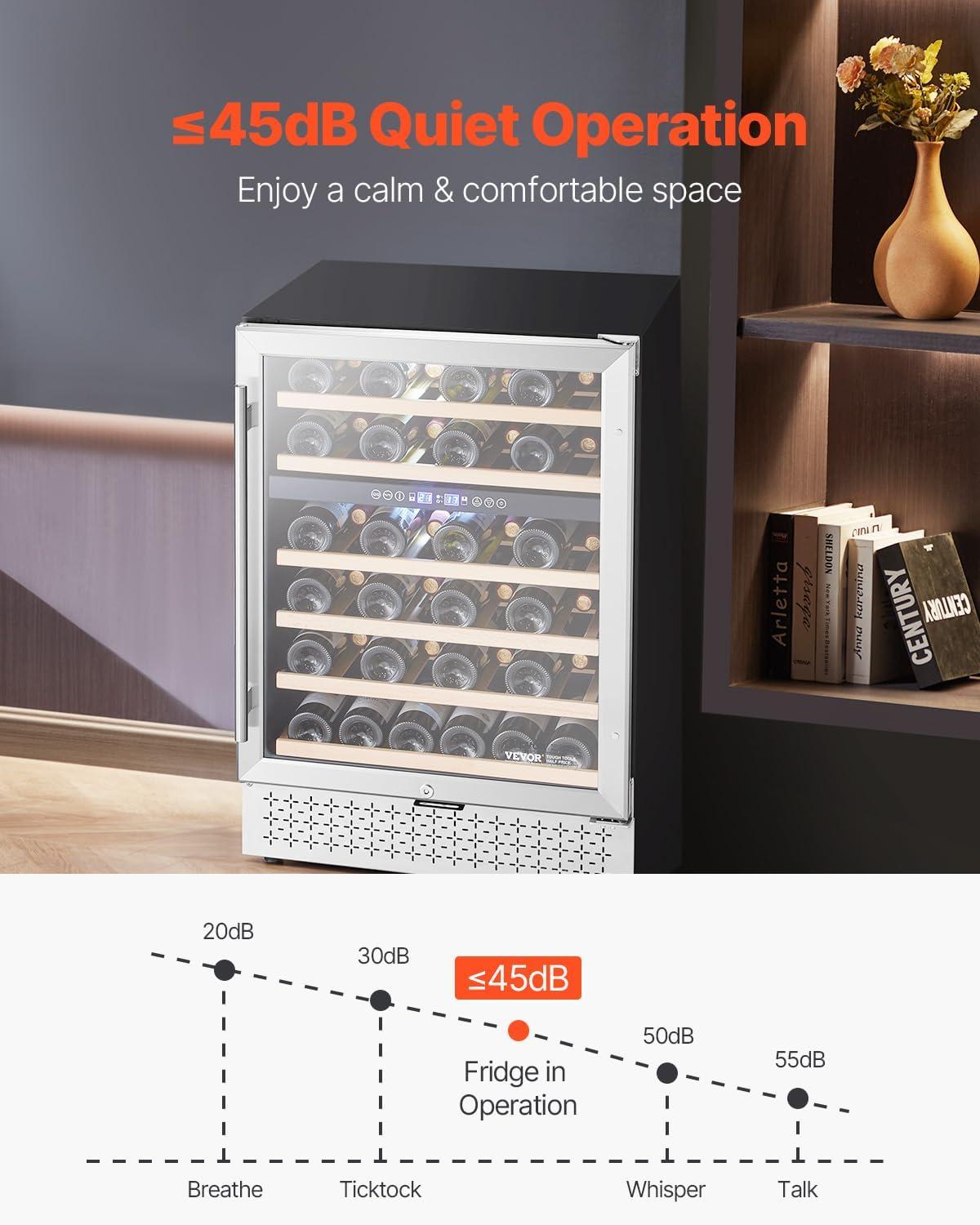 image:imageVEVOR Beverage Refrigerator Cooler 154 Can Beverage Fridge Mini Fridge with Glass Door Adjustable Shelves Digital Temperature Control Builtin amp Freestanding Soda Beer Fridge for Home Office Bar46 Bottle