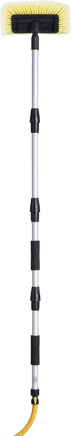 image:imageVEVOR Car Wash Brush 62Inch Extendable Car Washing Brush with Long Handle Soft Chenille Fiber Car Wash Mop Mitt 180 Rotatable Car Cleaning Brush with 1 Replacement Mop for Car RV Window FloorSoft PVC Bristle head