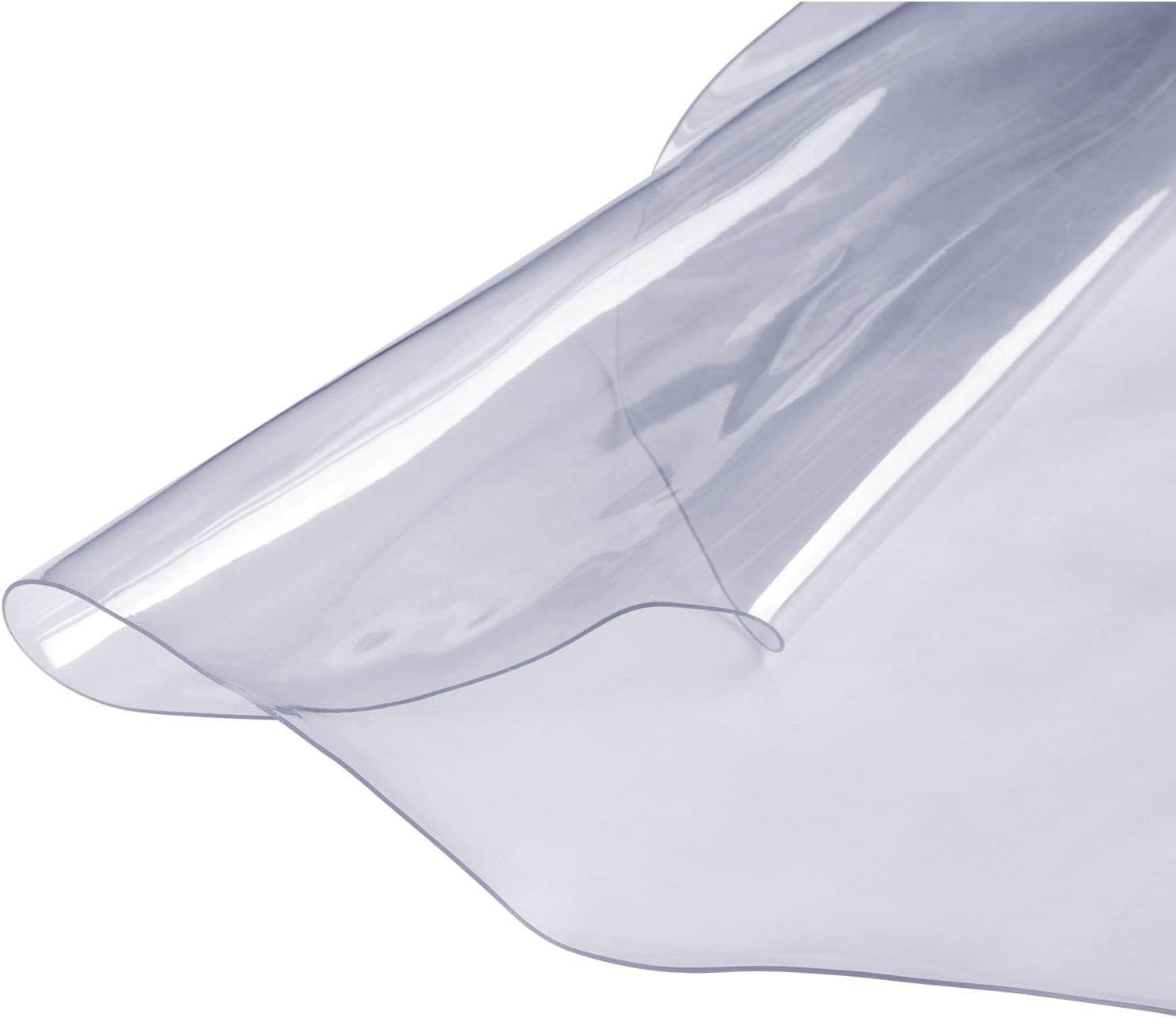 image:imageVEVOR Clear Table Cover Protector 48 inch1230 mm Round Table Cover 15 mm Thick PVC Plastic Tablecloth Waterproof Desktop Protector for Writing Desk Coffee Table Dining Room Table42 Round