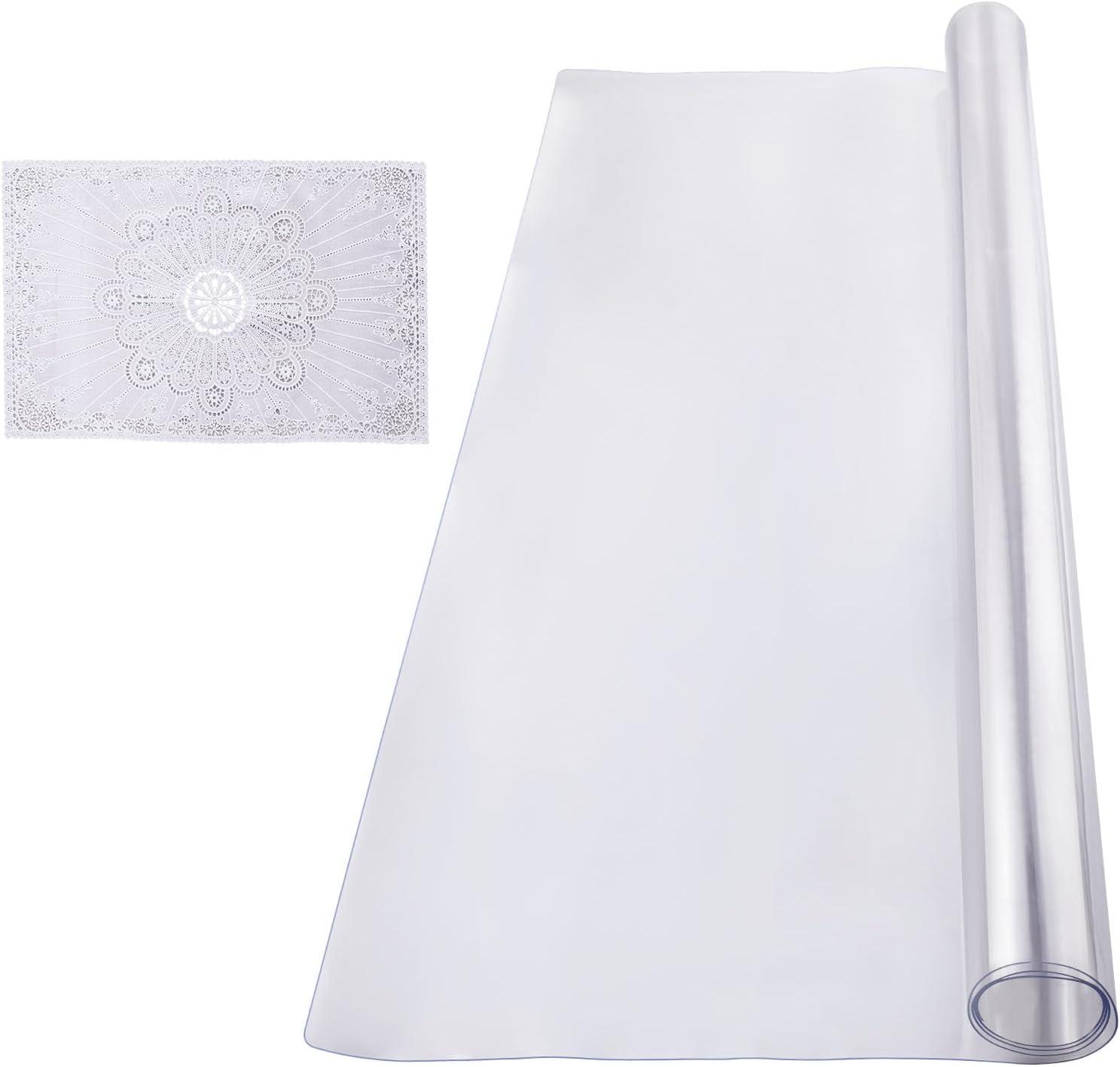 image:imageVEVOR Clear Table Cover Protector 48 inch1230 mm Round Table Cover 15 mm Thick PVC Plastic Tablecloth Waterproof Desktop Protector for Writing Desk Coffee Table Dining Room Table48 x 48 Square