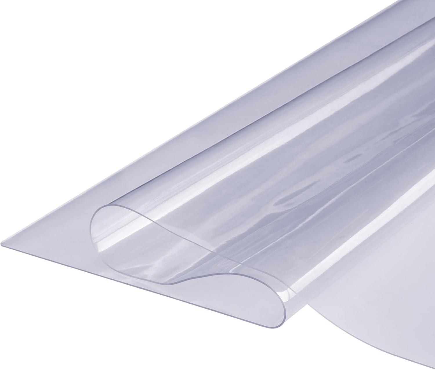 image:imageVEVOR Clear Table Cover Protector 48 inch1230 mm Round Table Cover 15 mm Thick PVC Plastic Tablecloth Waterproof Desktop Protector for Writing Desk Coffee Table Dining Room Table48 x 24 Rectangular