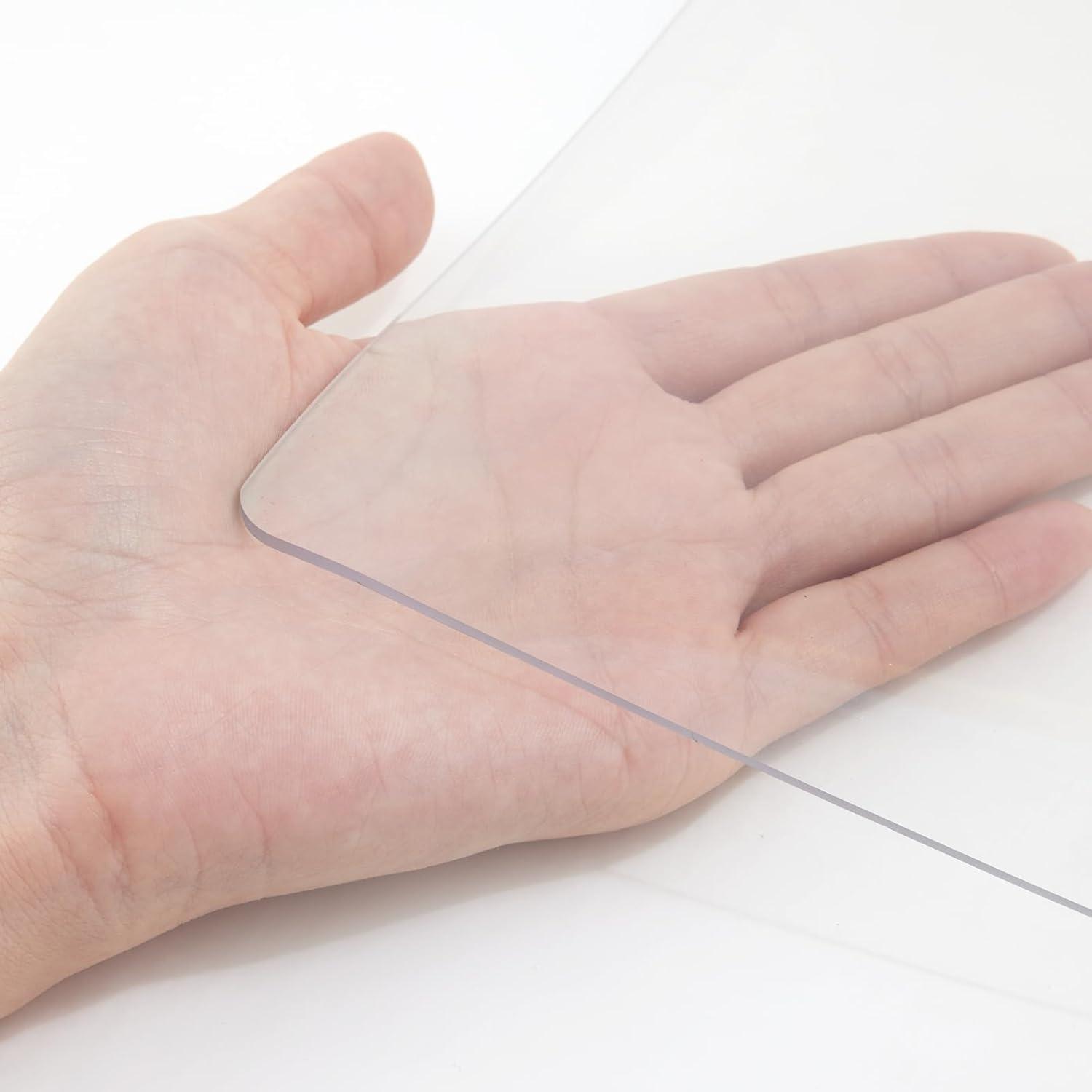 image:imageVEVOR Clear Table Cover Protector 48 inch1230 mm Round Table Cover 15 mm Thick PVC Plastic Tablecloth Waterproof Desktop Protector for Writing Desk Coffee Table Dining Room Table100 x 45 Rectangular