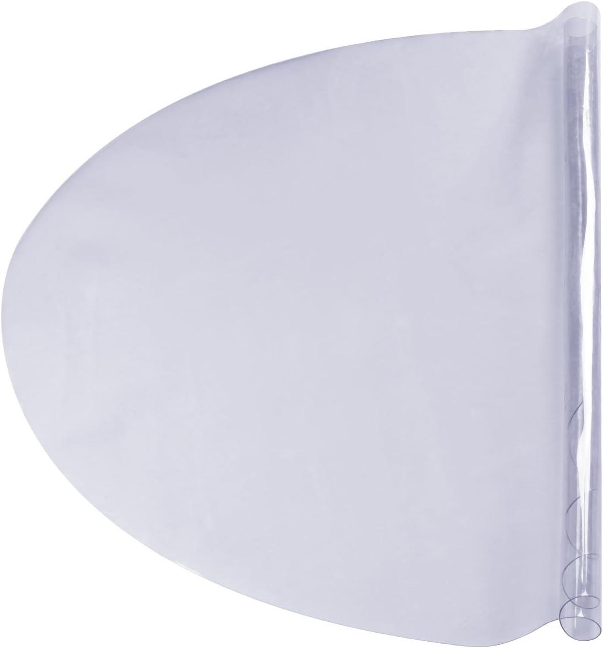 image:imageVEVOR Clear Table Cover Protector 48 inch1230 mm Round Table Cover 15 mm Thick PVC Plastic Tablecloth Waterproof Desktop Protector for Writing Desk Coffee Table Dining Room Table48 Round