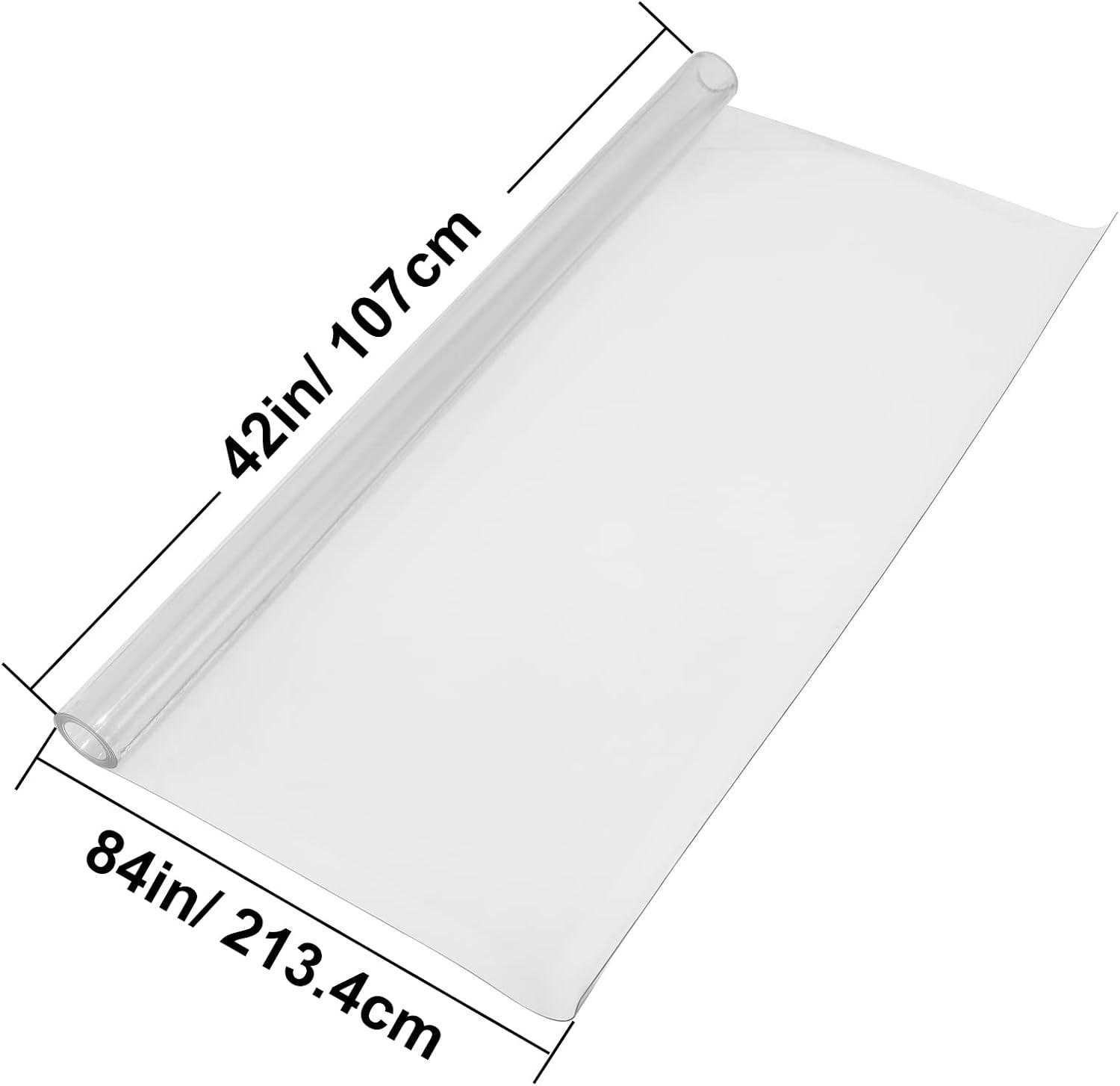 image:imageVEVOR Clear Table Cover Protector 48 inch1230 mm Round Table Cover 15 mm Thick PVC Plastic Tablecloth Waterproof Desktop Protector for Writing Desk Coffee Table Dining Room Table84 x 42 Rectangular