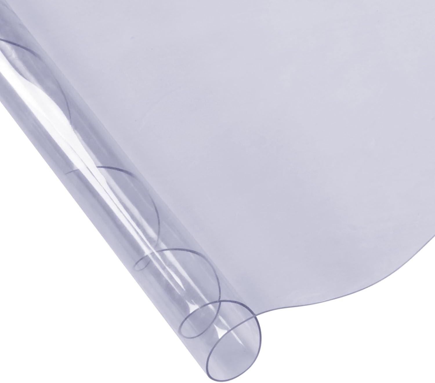 image:imageVEVOR Clear Table Cover Protector 48 inch1230 mm Round Table Cover 15 mm Thick PVC Plastic Tablecloth Waterproof Desktop Protector for Writing Desk Coffee Table Dining Room Table48 Round