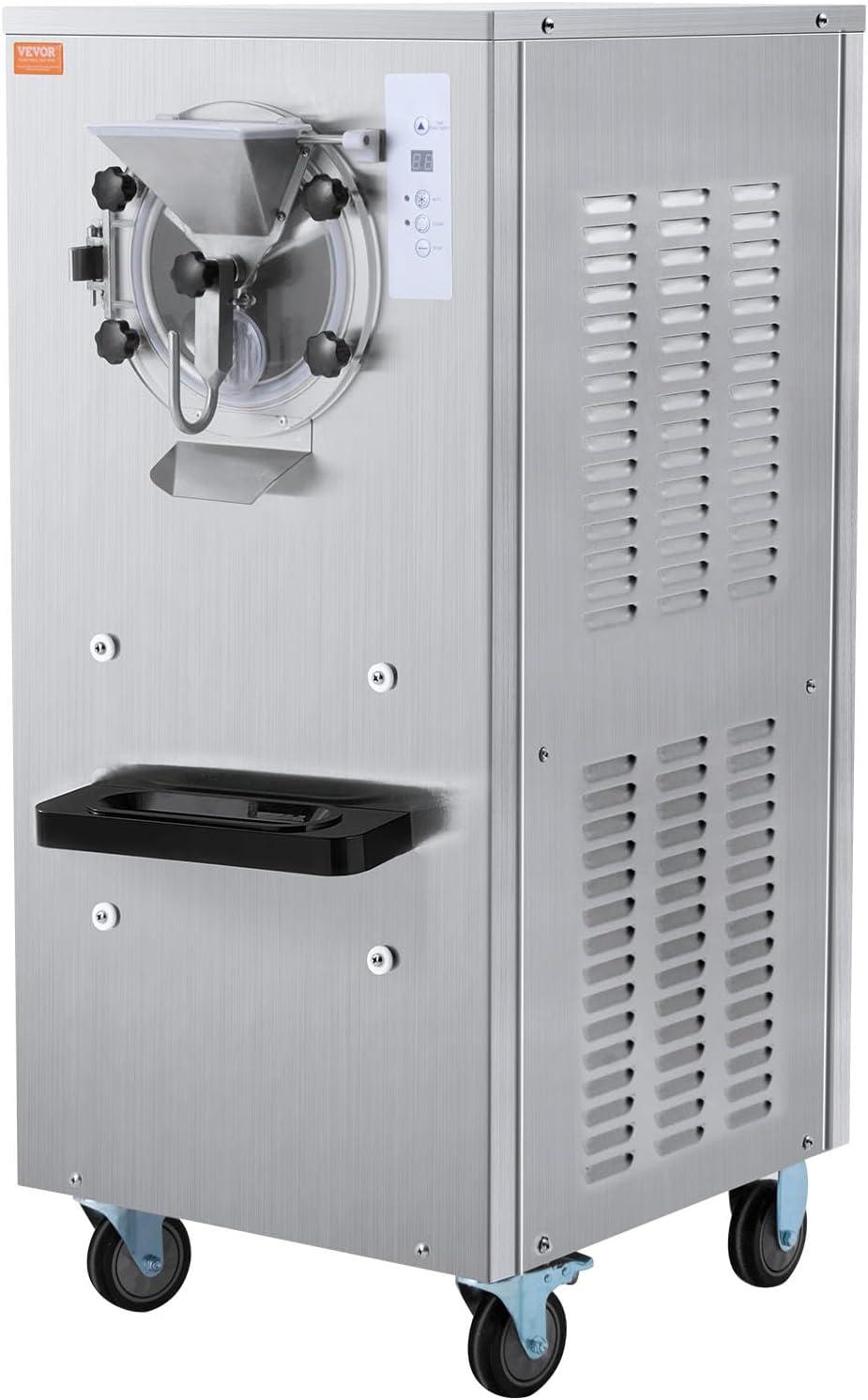 image:imageVEVOR Commercial Ice Cream Machine 2400w 1Flavor Hard Serve Ice Cream Maker 2025LH Yield 8L Stainless Steel Cylinder Digital Control Auto Clean Adjustable Texture for Restaurants Snack Bars
