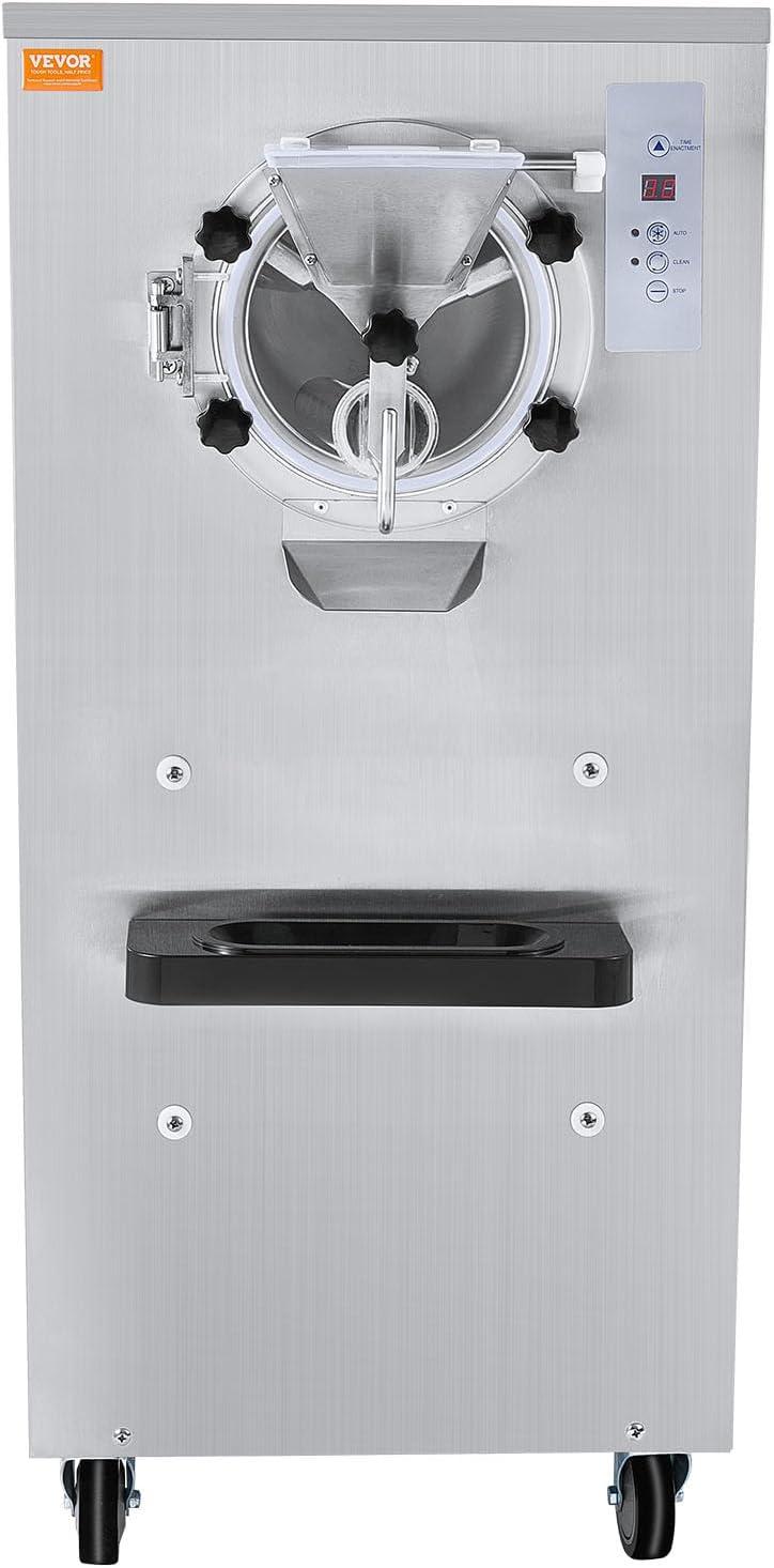 image:imageVEVOR Commercial Ice Cream Machine 2400w 1Flavor Hard Serve Ice Cream Maker 2025LH Yield 8L Stainless Steel Cylinder Digital Control Auto Clean Adjustable Texture for Restaurants Snack Bars