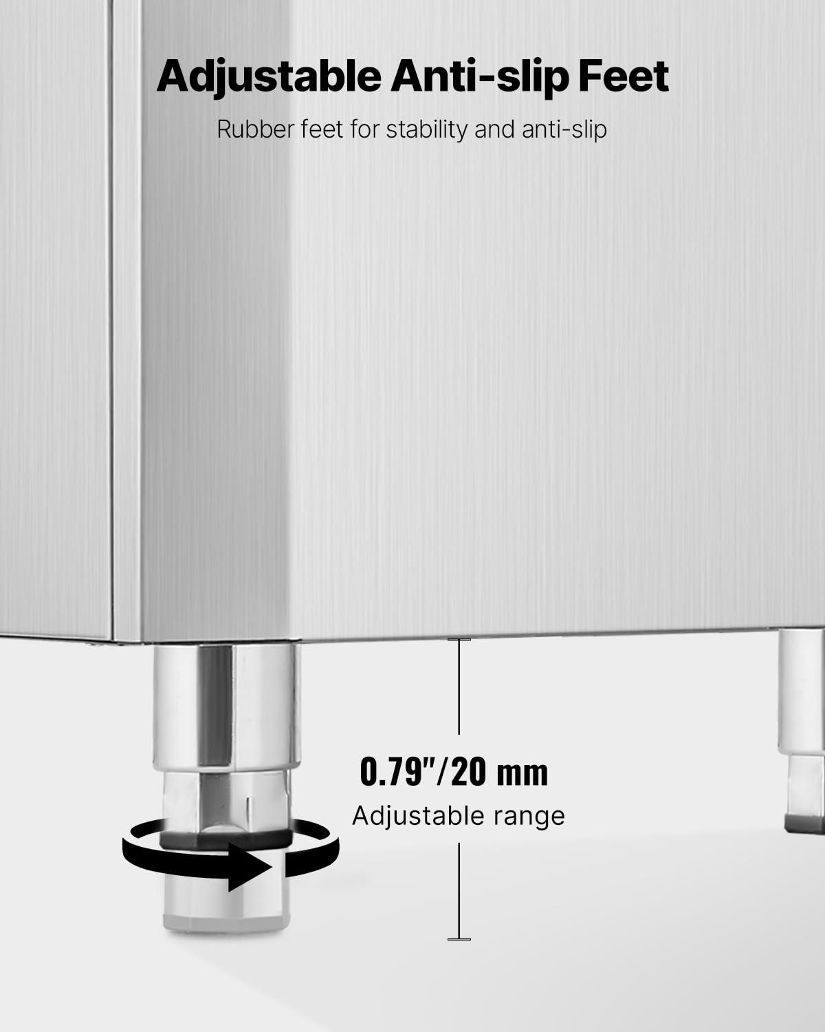 image:imageVEVOR Commercial Ice Maker Machine 300LBS24H IceMaking Machine with 300LBS Stainless Steel Storage Bin Auto SelfCleaning Ice Maker with Touchscreen for Bar Cafe Restaurant Business CommercialIce Storage Bin