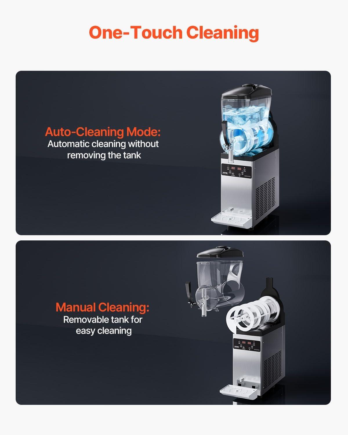 image:imageVEVOR Commercial Slushy Machine 12Lx2 Double Tank Frozen Drink Machine 96 Cups Stainless Steel Margarita Smoothie Frozen Drink Maker Slushie Machine for Home Party Restaurants Cafe Bars12L
