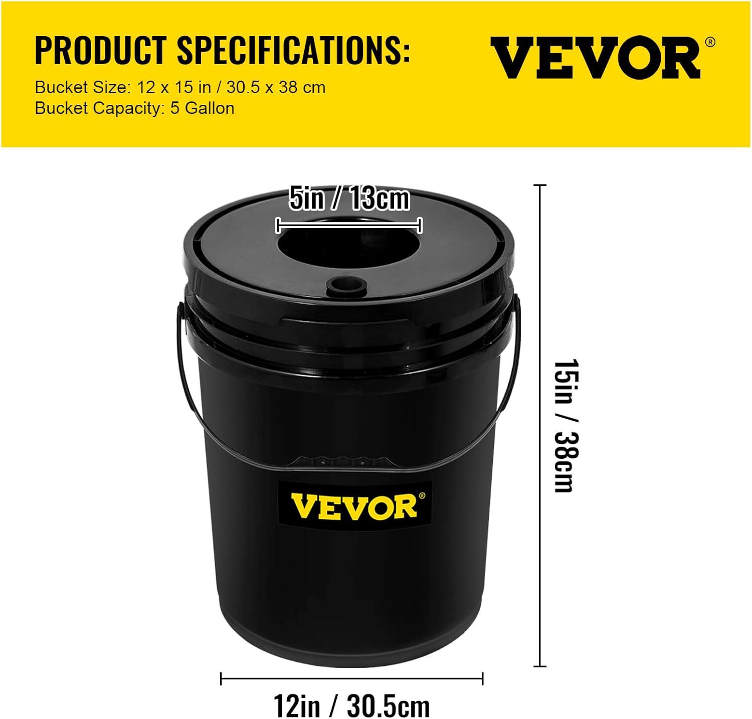 image:imageVEVOR DWC Hydroponic System 5 Gallon 5 Buckets Deep Water Culture Growing Bucket Hydroponics Grow Kit with Pump Air Stone and Connected Reservoir for IndoorOutdoor Leafy Vegetables8 Buckets