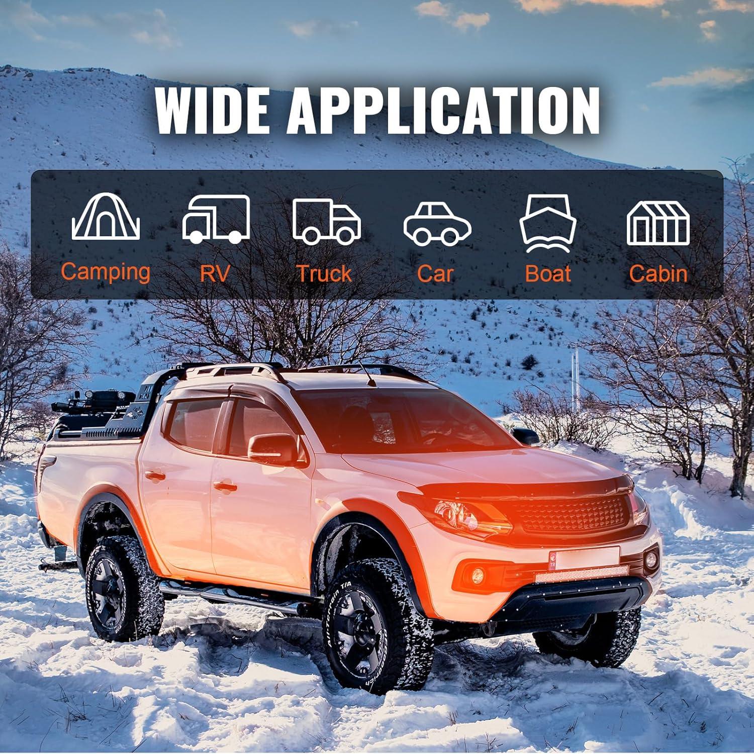 image:imageVEVOR Diesel Heater 5KW Diesel Heater with Bluetooth App Control Allinone Diesel Heater with Automatic Altitude Adjustment Portable Parking Heater for RV Trailer Camper Van Boat Car