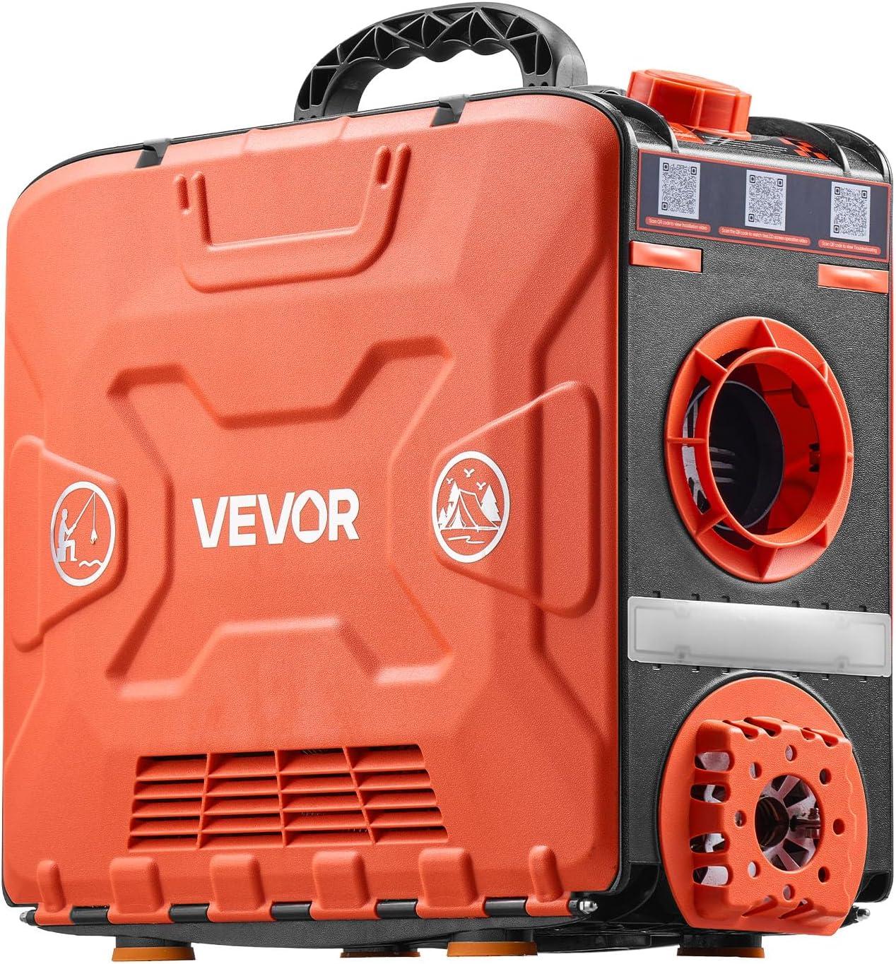 image:imageVEVOR Diesel Heater 8KW DC 12V All in One Portable Diesel Air Heater with Bluetooth APP Control Remote Control and LCD Screen 12 Gal Fuel Tank for Vehicles Vans RVs Campers and GaragesBlackOrangeH