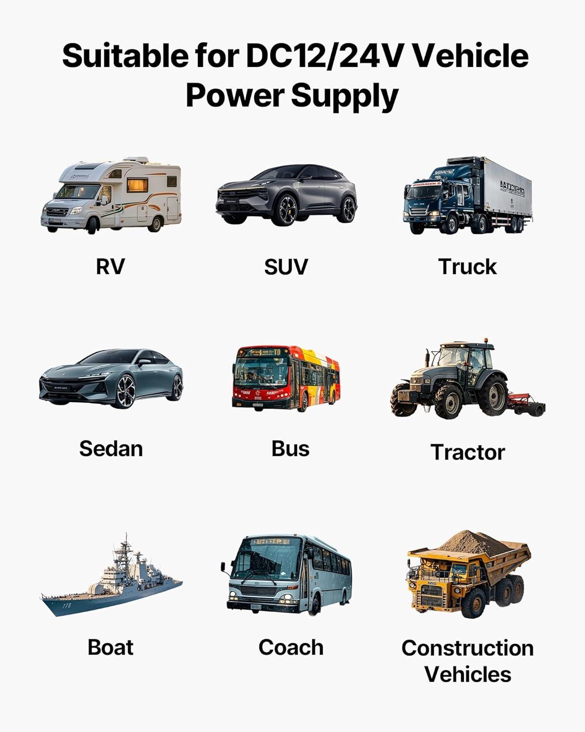 image:imageVEVOR Diesel Heater 8KW DC 12V24V All in One Portable Diesel Air Heater with Remote Control and LCD Display Fast Heating Low Noise 13 Gal Fuel Tank for Vehicles RVs Vans Tractors and TrucksAll in oneW