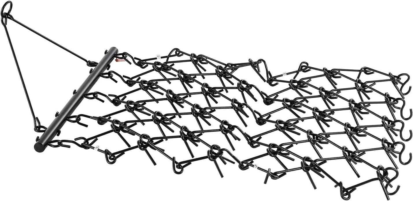 image:imageVEVOR Drag Harrow 4 x 5 ft Chain Harrow Made from Q235 Steel UTV Tractor Attachments for Landscape Leveling or Sod Prepping Durable Harrow Rake for Gravel Driveway Farm Field Garden Black4 x 57 ft