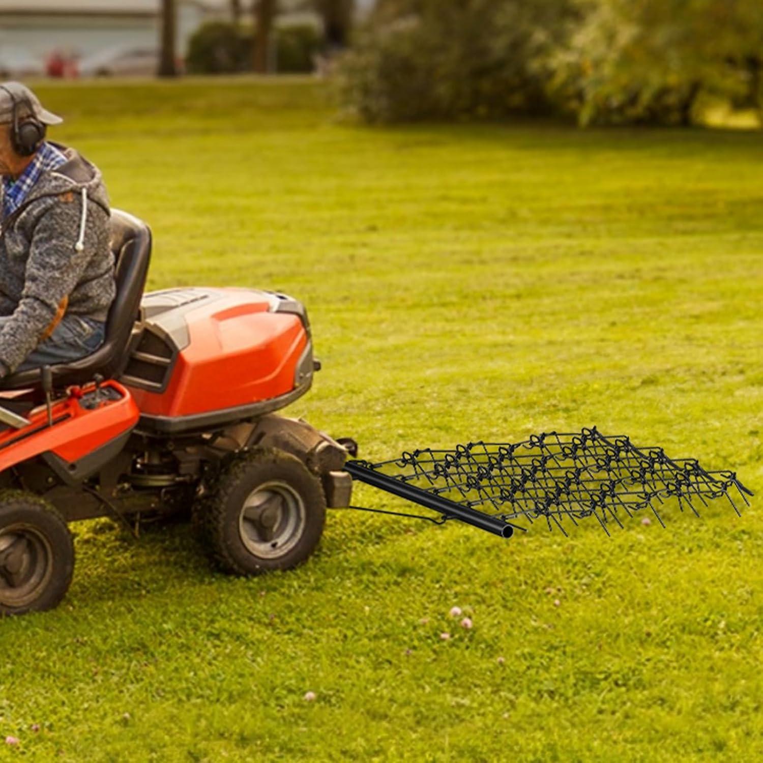 image:imageVEVOR Drag Harrow 4 x 5 ft Chain Harrow Made from Q235 Steel UTV Tractor Attachments for Landscape Leveling or Sod Prepping Durable Harrow Rake for Gravel Driveway Farm Field Garden Black4x4
