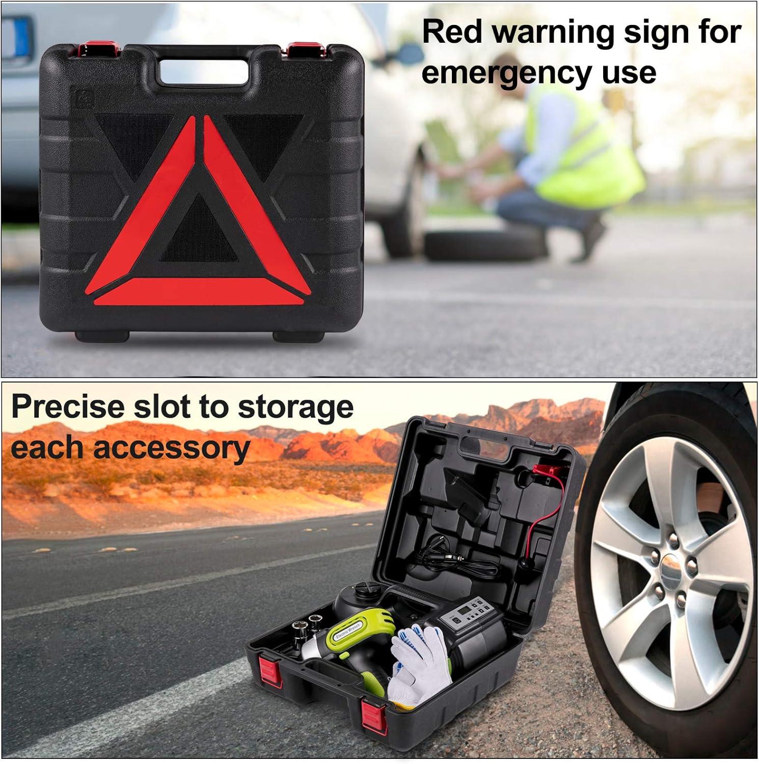 image:imageVEVOR Electric Car Jack 5 Ton11023 LBS Hydraulic Jack Lift with Builtin Inflatable Pump and LED Light5T with Wrench