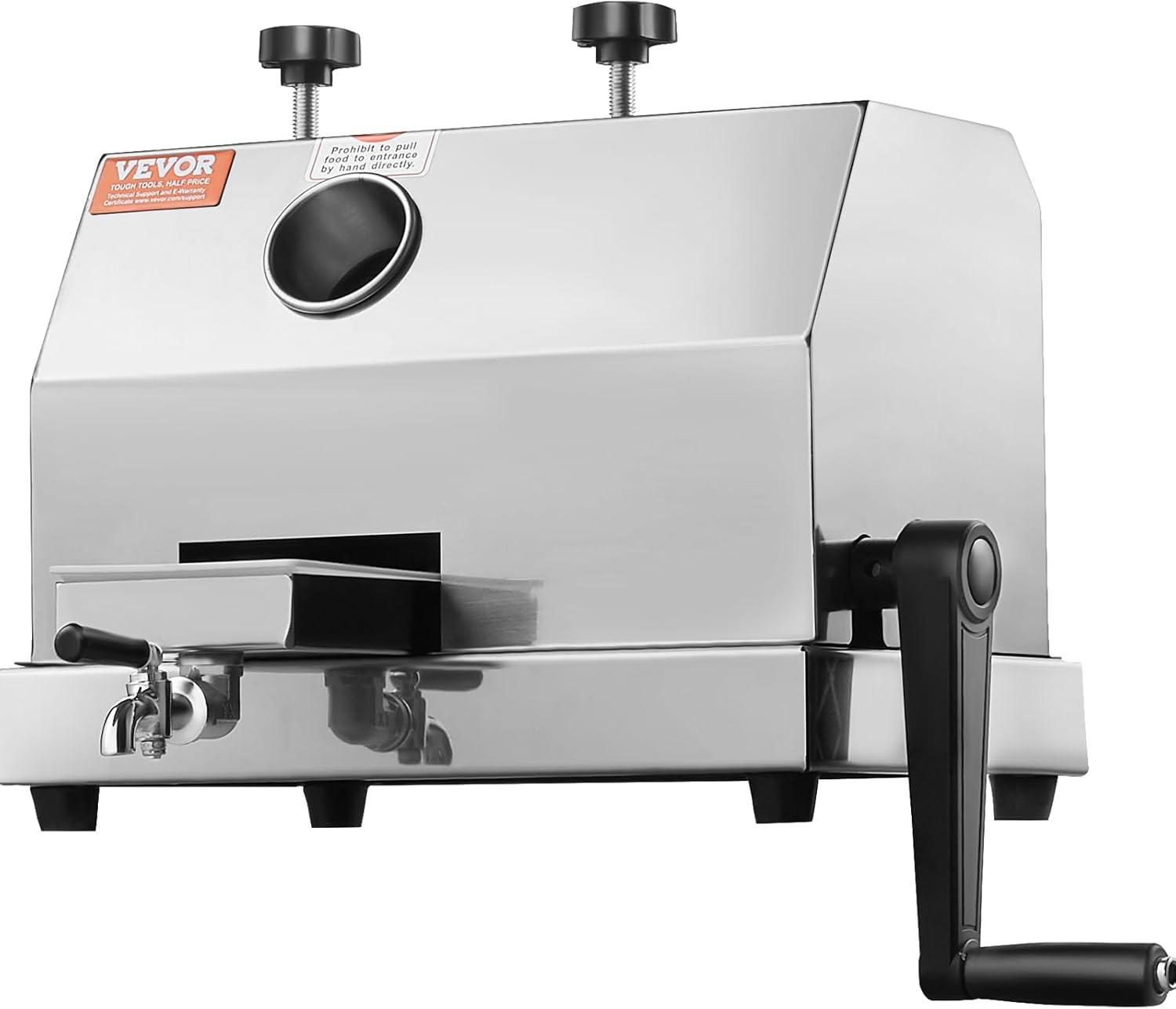 image:imageVEVOR Electric Sugar Cane Juicer 800W Sugarcane Juicer Machine with 661LBSH High Output 4 Stainless Steel Roller Auto Roller Pressure Adjustment Sugarcane Juice Press Extractor for HomeCommercial3 Rollers Manual