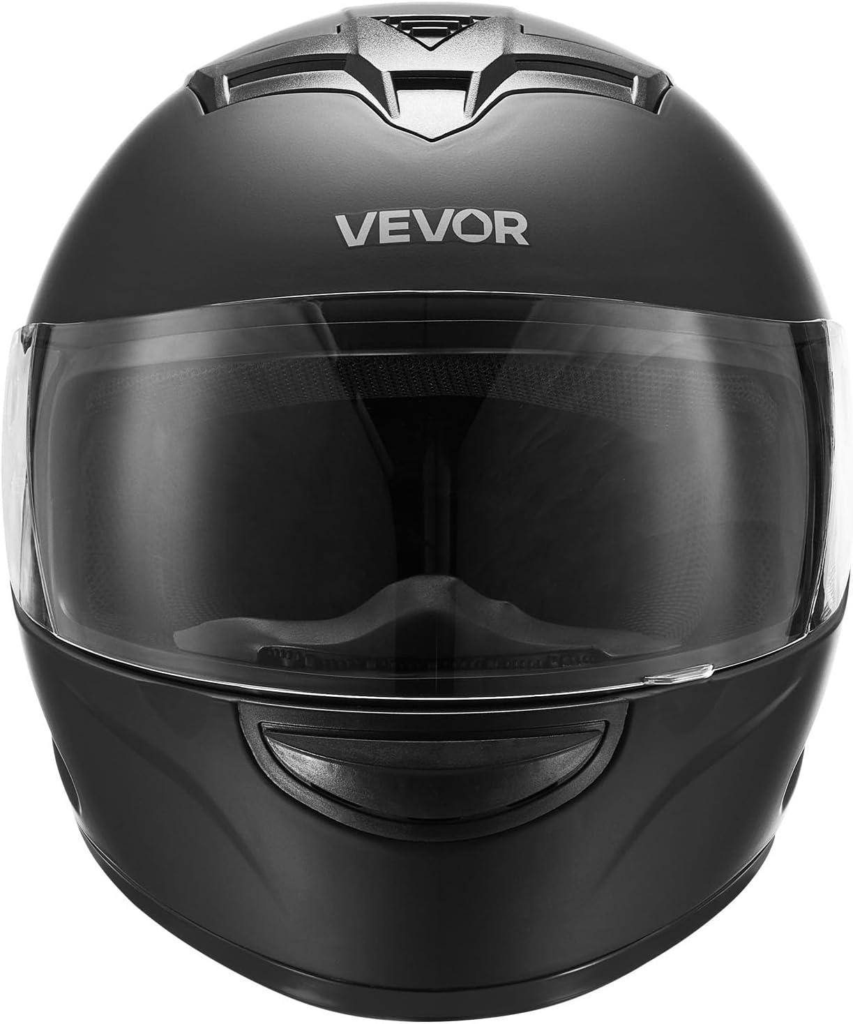 image:imageVEVOR Full Face Motorcycle Helmet DOT Approved Dual Visor amp Interchangeable Lens Smart Street ABS Helmet Comfortable Motocross Helmet Fit for Youth amp Adultshelmet full face