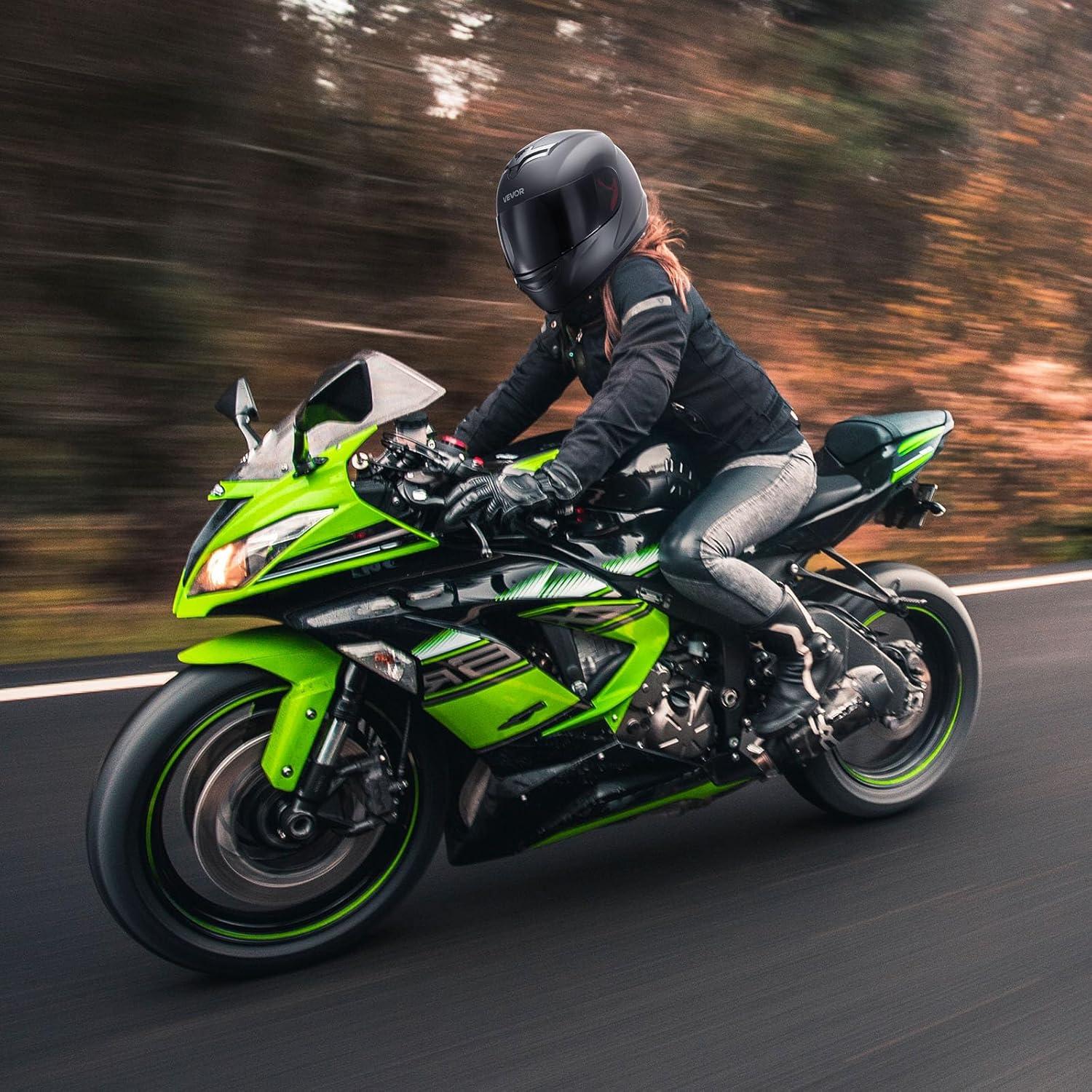 image:imageVEVOR Full Face Motorcycle Helmet DOT Approved Dual Visor amp Interchangeable Lens Smart Street ABS Helmet Comfortable Motocross Helmet Fit for Youth amp Adultshelmet full face