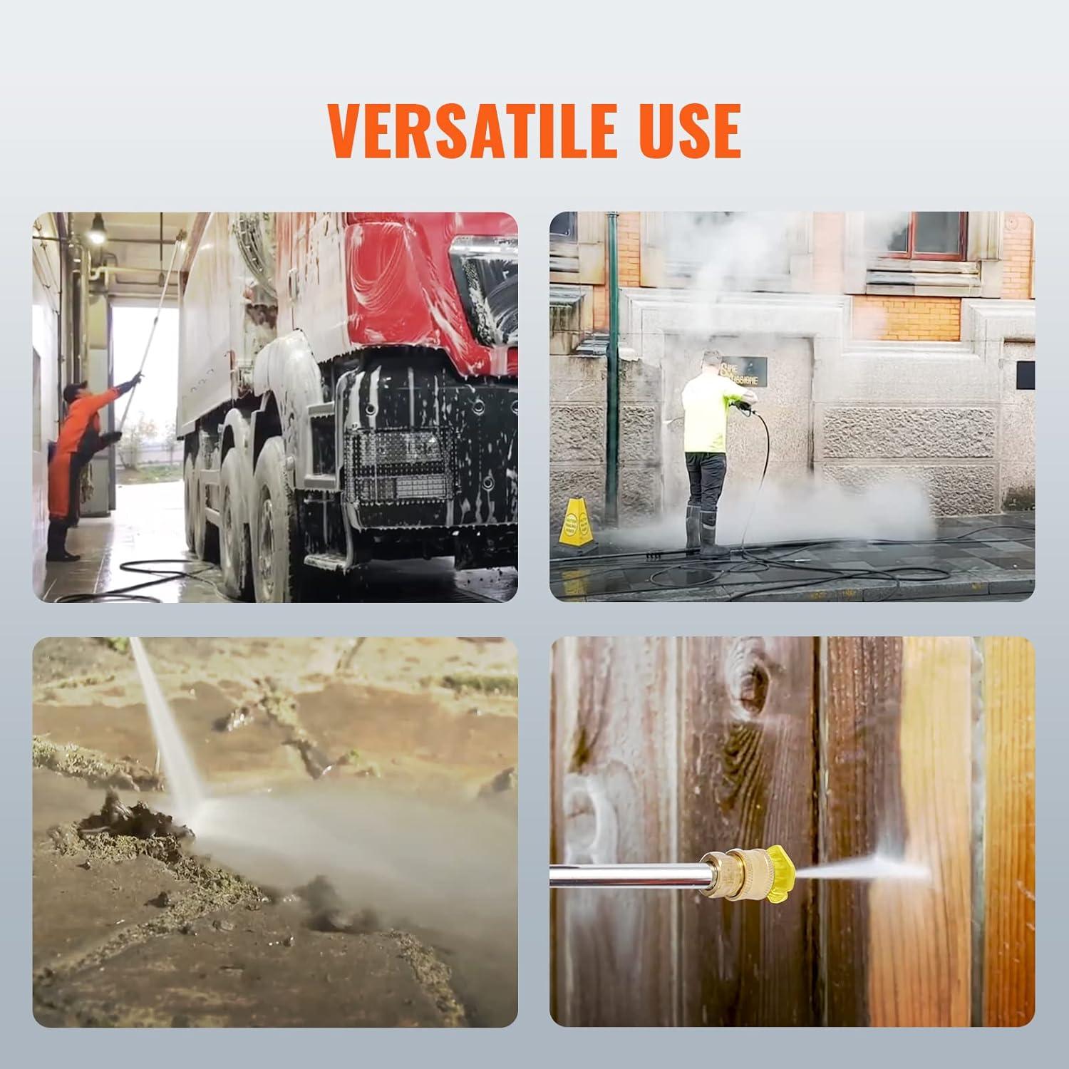 image:imageVEVOR Gas Pressure Washer 3600 PSI 26 GPM Gas Powered Pressure Washer with Copper Pump Spray Gun and Extension Wand 5 Quick Connect Nozzles for Cleaning Cars Homes Driveways Patios4400PSI