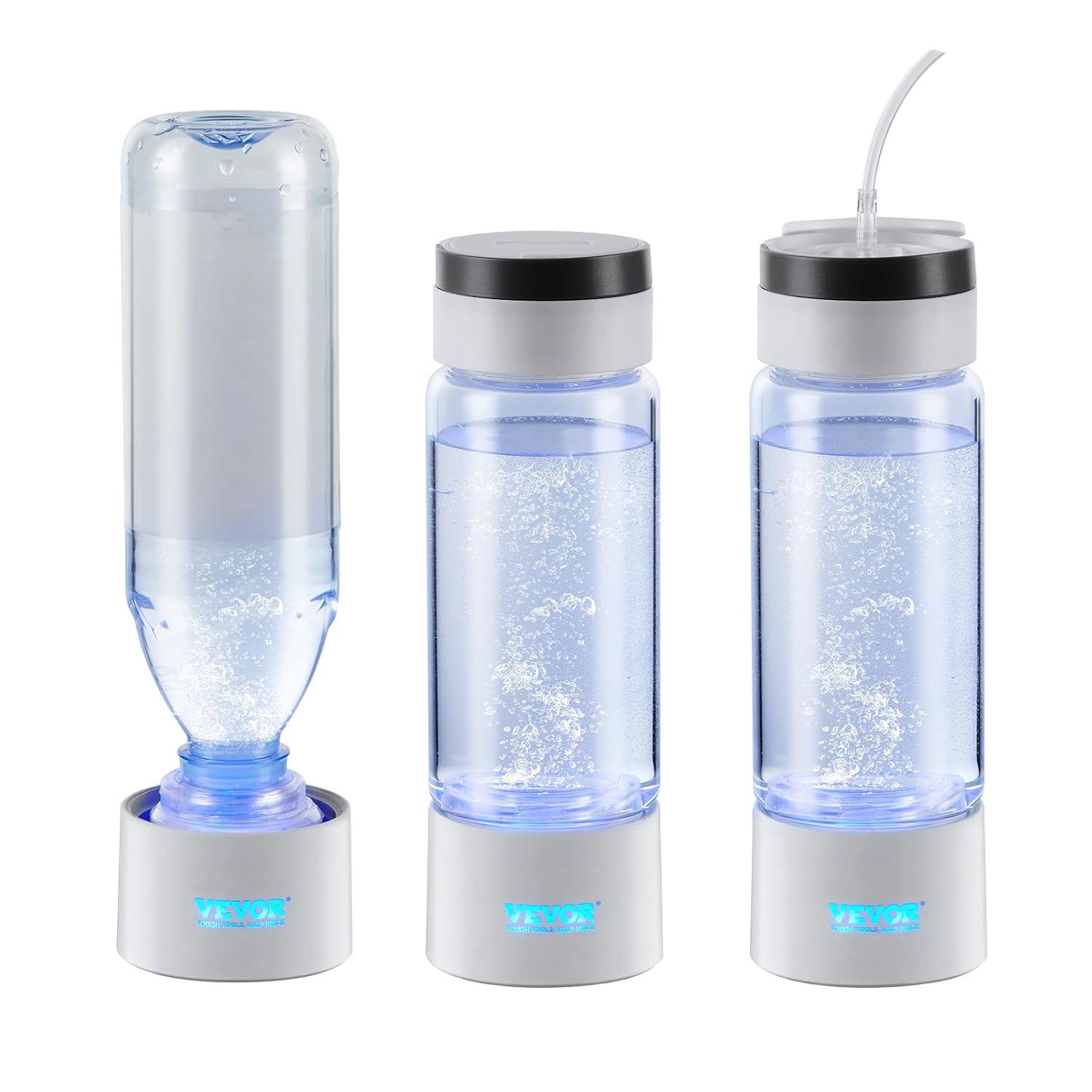image:imageVEVOR Hydrogen Water Bottle Hydrogen Water Bottle Generator up to 2000 ppb 380ml Portable Hydrogen Water Machine SPE Technology hydrogen water generator with Nasal Inhalation Tube and SelfCleaning