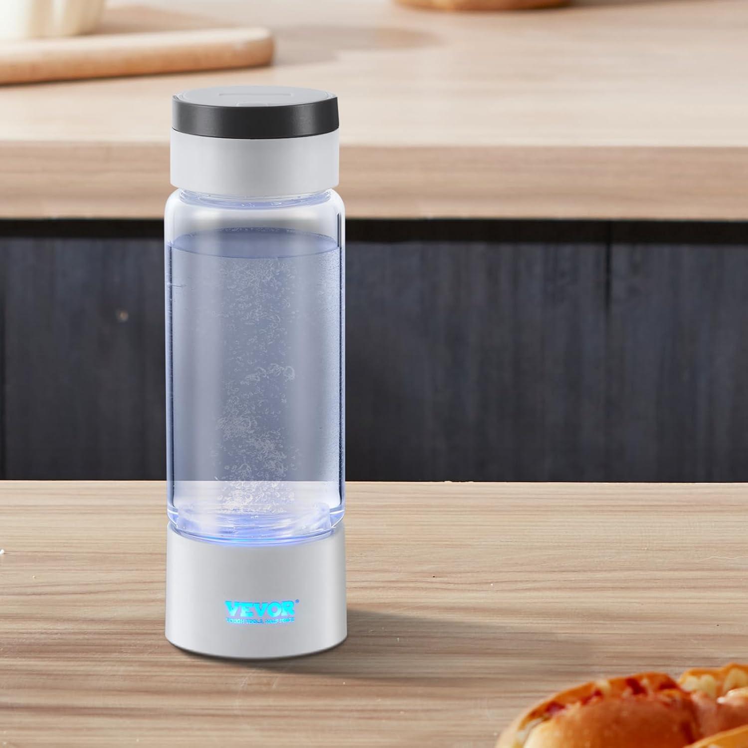 image:imageVEVOR Hydrogen Water Bottle Hydrogen Water Bottle Generator up to 2000 ppb 380ml Portable Hydrogen Water Machine SPE Technology hydrogen water generator with Nasal Inhalation Tube and SelfCleaning