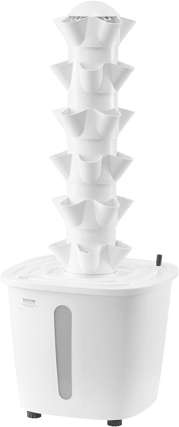 image:imageVEVOR Hydroponic Growing System with Grow Light 30 Pods Vertical 6 Tiers Hydroponic Tower Home Hydronic Garden with Water Pump Plants Germination Kit for Indoor Herbs Fruits and Vegetables6 Tiers30 PodsNo Grow Light