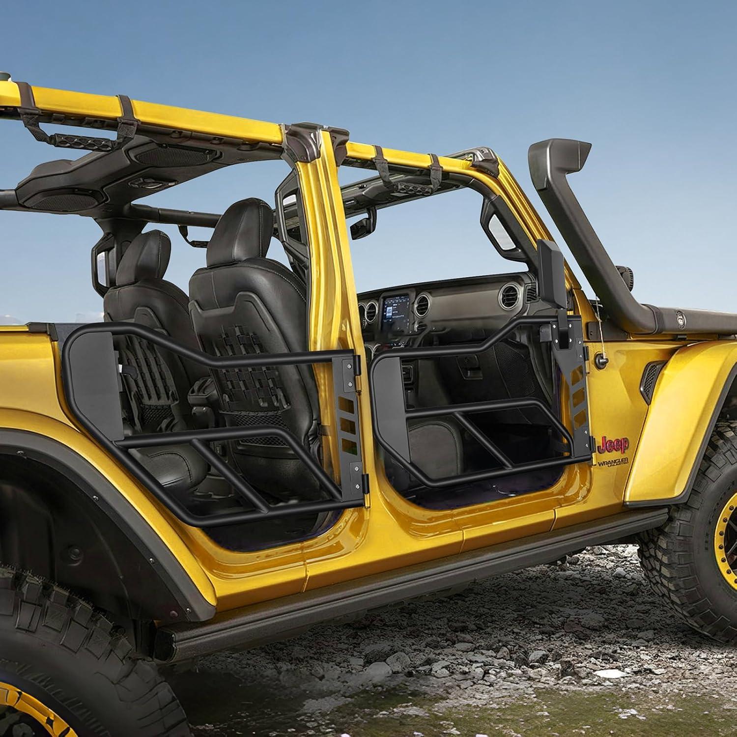 image:imageVEVOR Jeep Tube Doors 4Door Adventure Style Jeep Tubular Door with DOT Certified Rear View Mirrors Jeep Doors with Rear Mirrors for 20182026 Jeep Wrangler JL amp 20202026 Jeep Gladiator JT