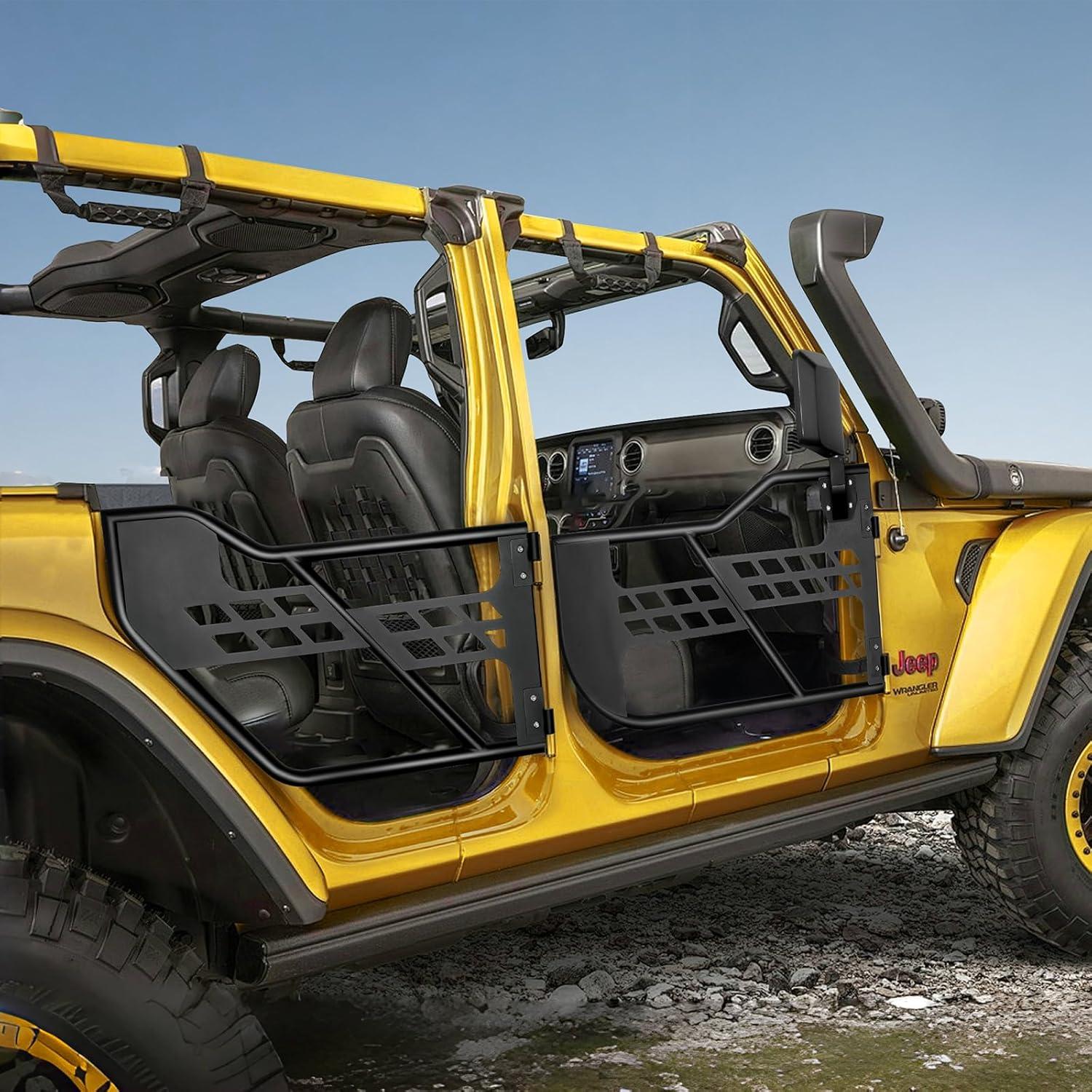 image:imageVEVOR Jeep Tube Doors 4Door Hunting Style Jeep Tubular Door with DOT Certified Rear View Mirrors Jeep Doors with Rear Mirrors for 20182026 Jeep Wrangler JL amp 20202026 Jeep Gladiator JT4 DoorSide View Mirror