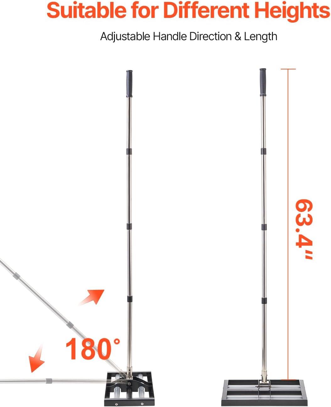 image:imageVEVOR Lawn Leveling Rake 48x10 Level Lawn Tool HeavyDuty Lawn Leveler with 78 Steel Extended Handle Yard Leveling Rake Suit for Garden Golf Lawn Farm Green17x10