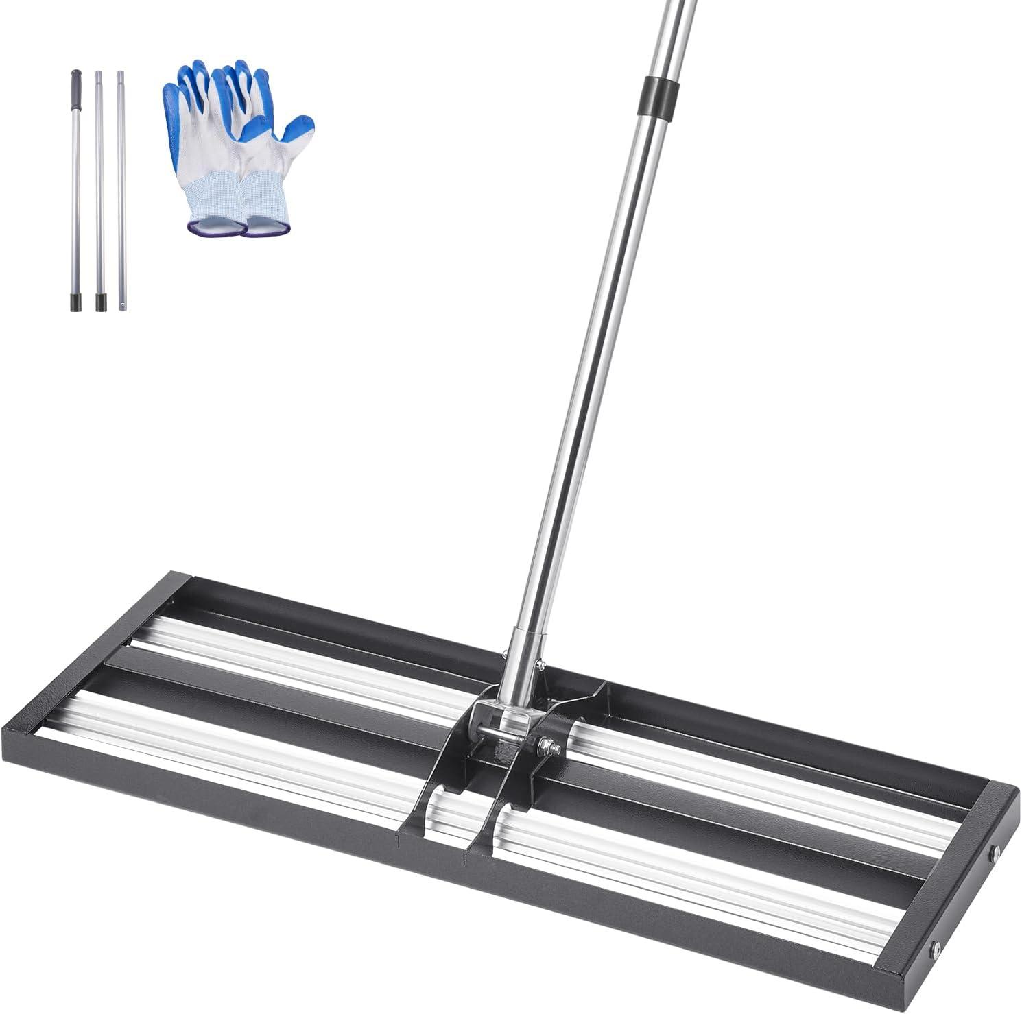 image:imageVEVOR Lawn Leveling Rake 48x10 Level Lawn Tool HeavyDuty Lawn Leveler with 78 Steel Extended Handle Yard Leveling Rake Suit for Garden Golf Lawn Farm Green30x10