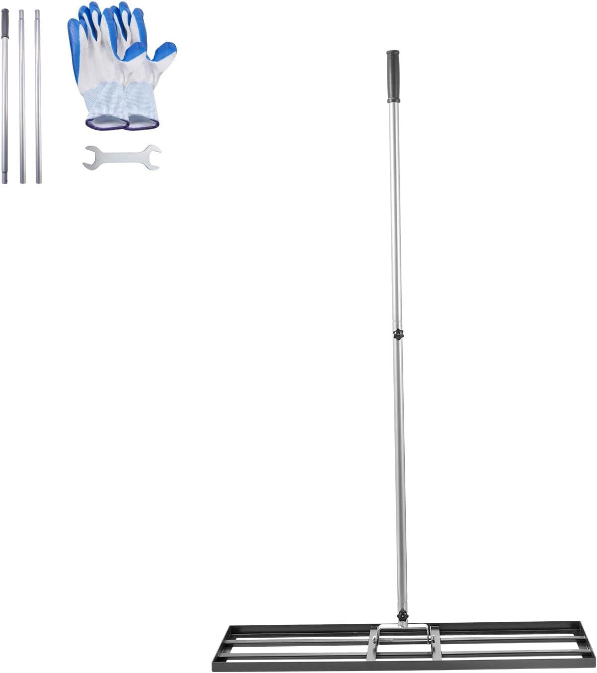 image:imageVEVOR Lawn Leveling Rake 48x10 Level Lawn Tool HeavyDuty Lawn Leveler with 78 Steel Extended Handle Yard Leveling Rake Suit for Garden Golf Lawn Farm Green36x10