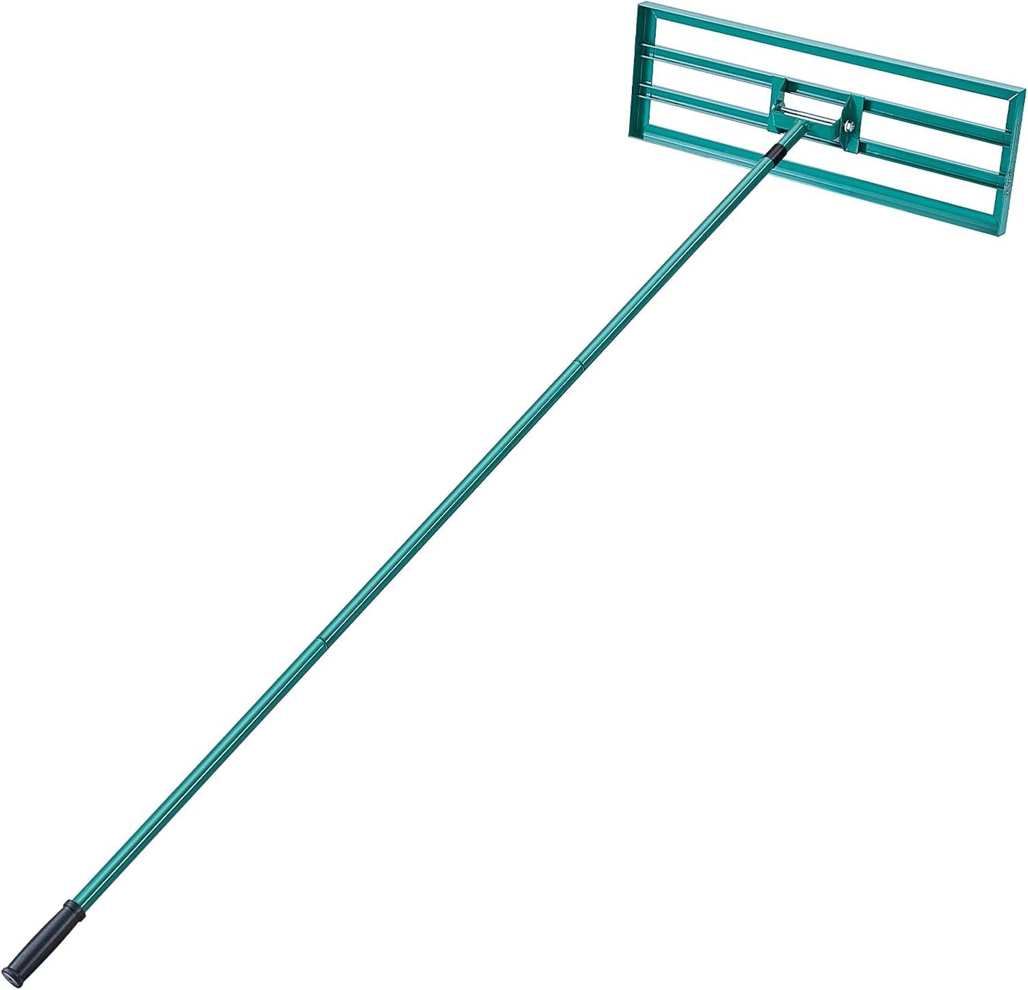 image:imageVEVOR Lawn Leveling Rake 48x10 Level Lawn Tool HeavyDuty Lawn Leveler with 78 Steel Extended Handle Yard Leveling Rake Suit for Garden Golf Lawn Farm Green30x10