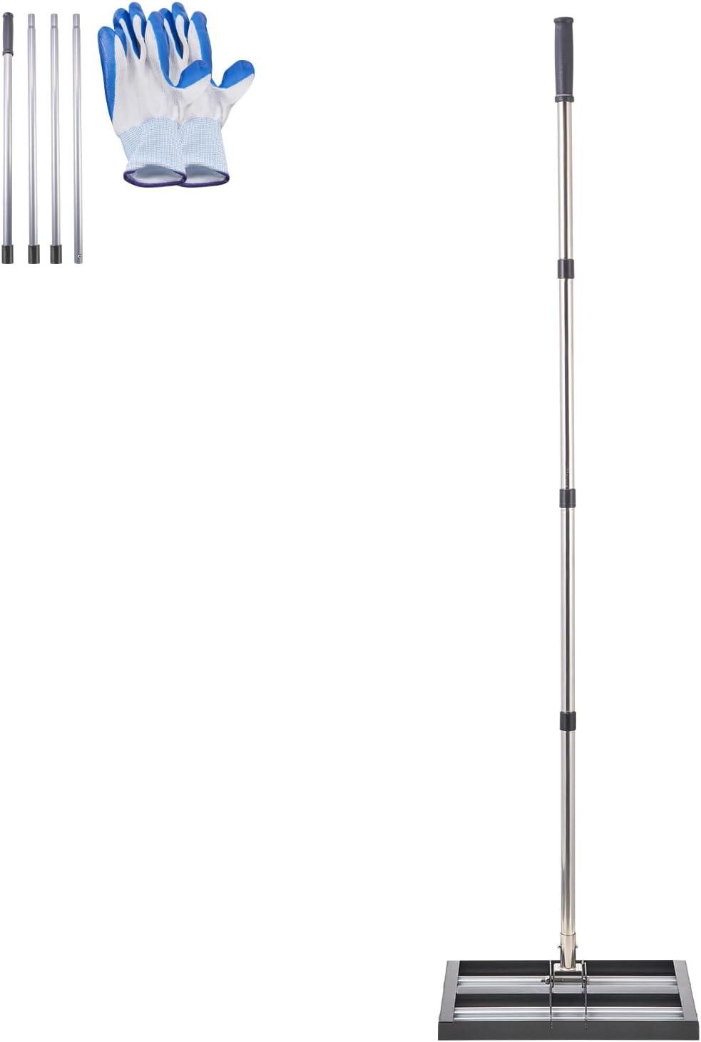 image:imageVEVOR Lawn Leveling Rake 48x10 Level Lawn Tool HeavyDuty Lawn Leveler with 78 Steel Extended Handle Yard Leveling Rake Suit for Garden Golf Lawn Farm Green17x10