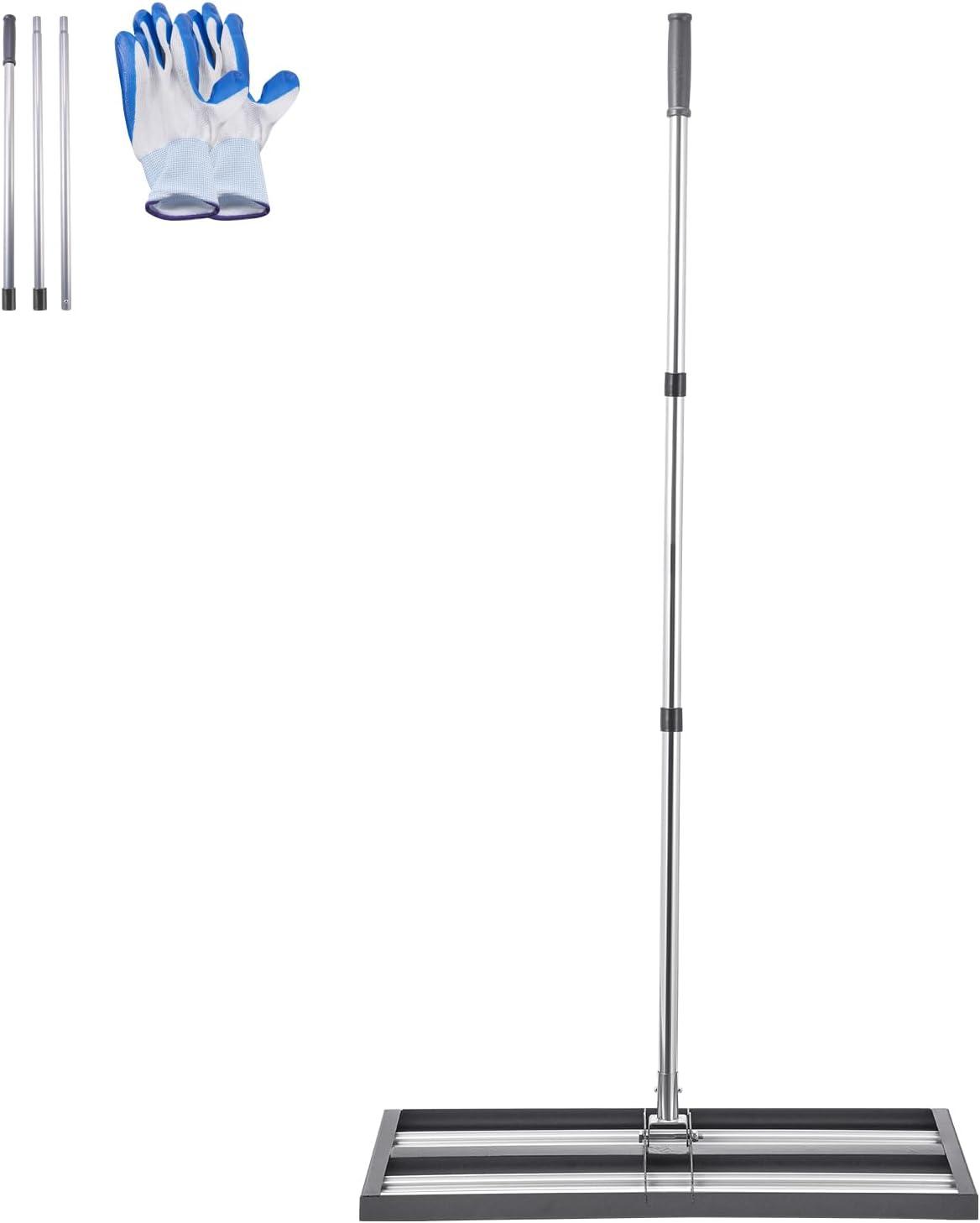 image:imageVEVOR Lawn Leveling Rake 48x10 Level Lawn Tool HeavyDuty Lawn Leveler with 78 Steel Extended Handle Yard Leveling Rake Suit for Garden Golf Lawn Farm Green30x10