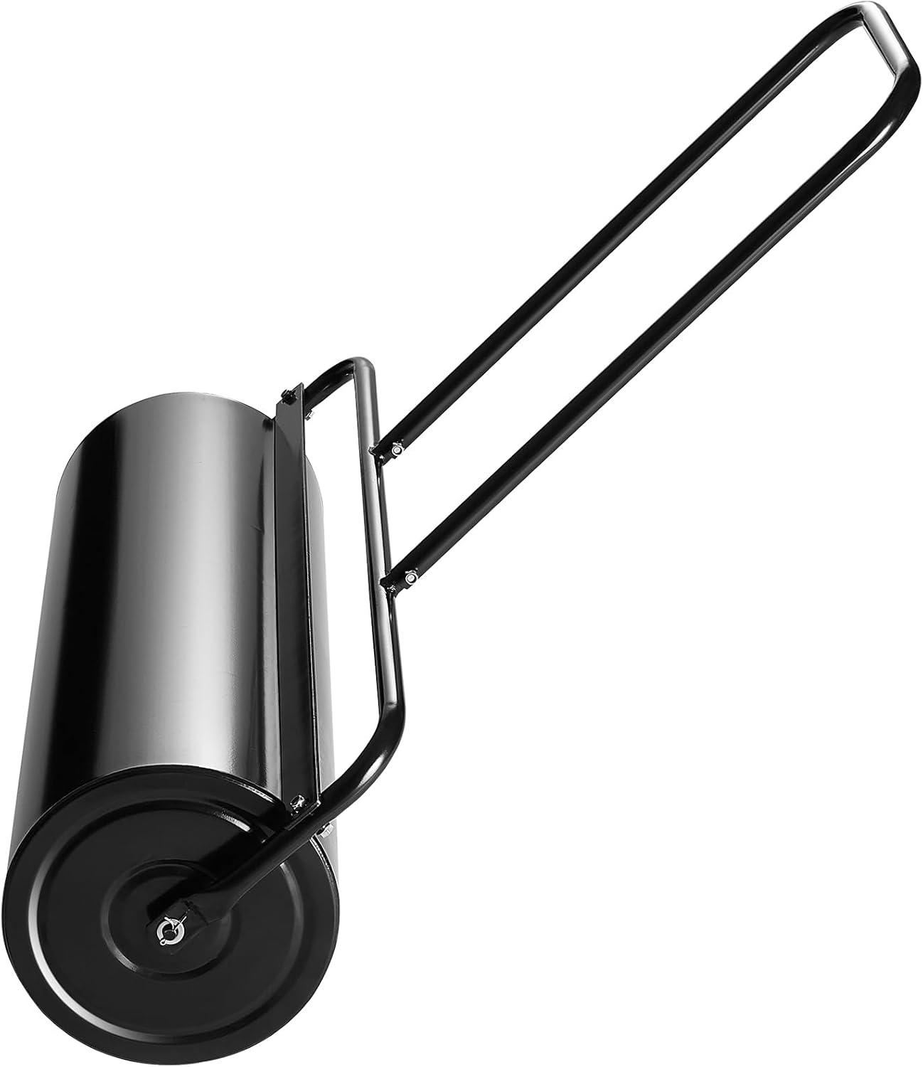 image:imageVEVOR Lawn Roller 61L Sand or Water Filled Yard Roller with EasyTurn Plug and UShaped Ergonomic Handle for Convenient Push and Pull Level and Compress Soil for Lawn Garden Farm Park Black17gal