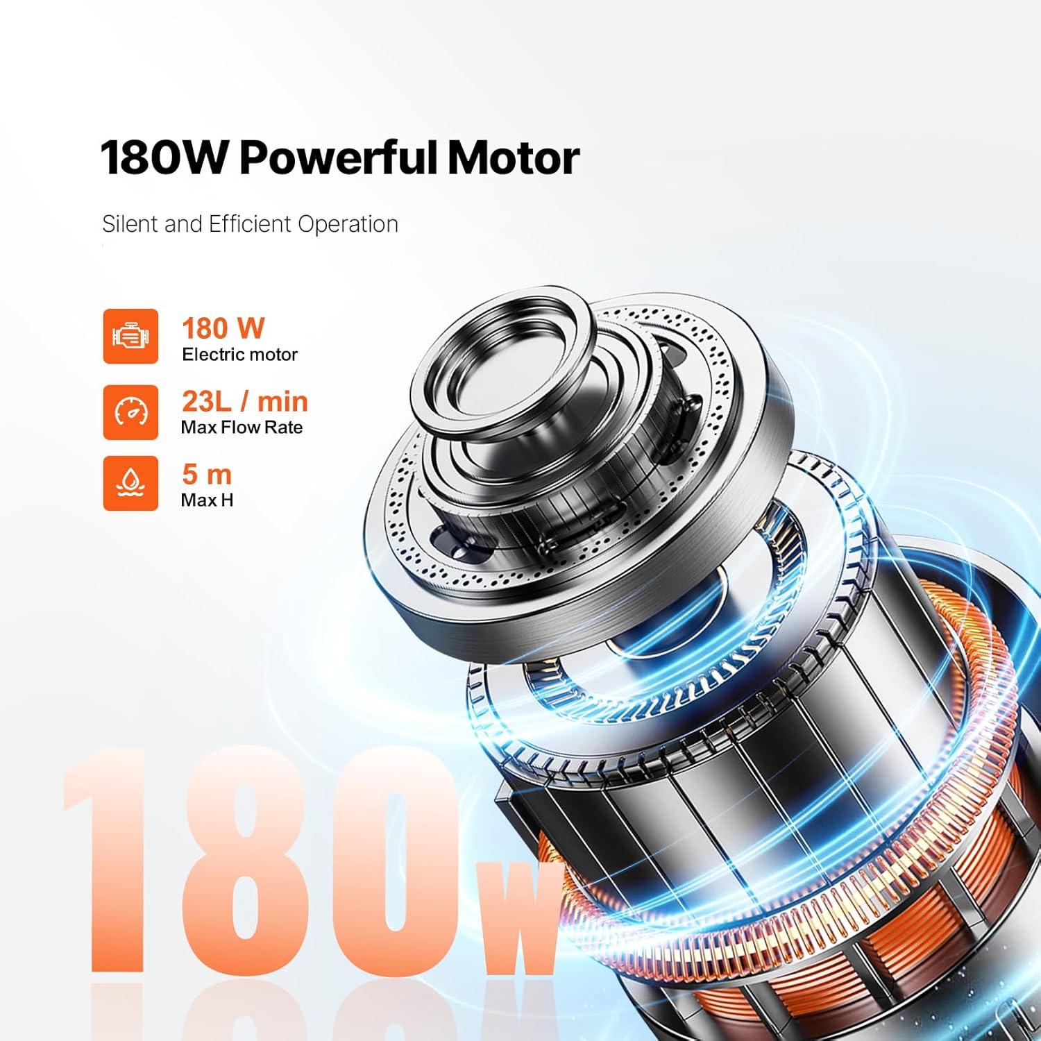 image:imageVEVOR Low Profile Oil Drain Pan 25 Gal Oil Drain Pan with 110V HighFlow Electric Pump Large Capacity Oil Change Pan with 72ft Hose amp Folding Handle Rolling Oil Drain Cart for Trucks Buses RVs20 Gallon